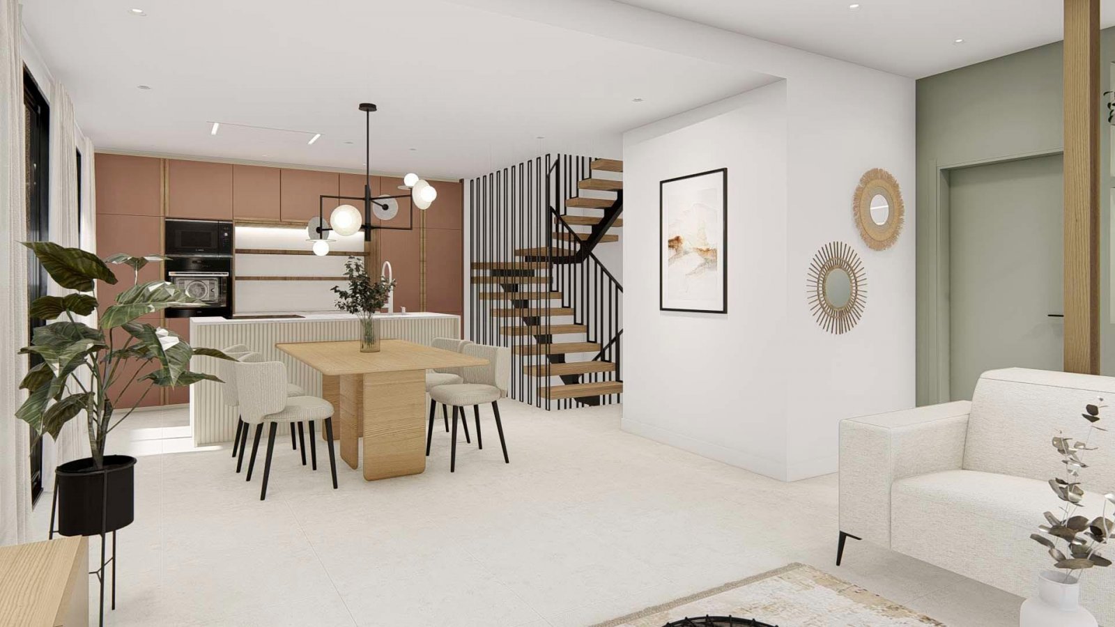 NEUGEBAUTE VIERFAMILIENHÄUSER IN CIUDAD QUESADA
Neubau eines modernen Vierfamilienhauses in Ciudad Quesada
Quads bauen über 2 Etagen, h