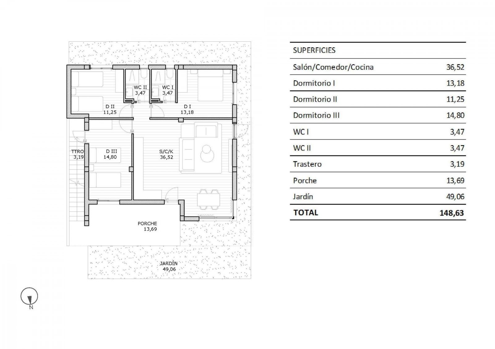 NEUGEBAUTE ERDGESCHOSSWOHNUNG IN SAN MIGUEL DE SALINAS.
Wunderschöne 82 m2 große Erdgeschosswohnung in einer exklusiven Wohnanlage, die