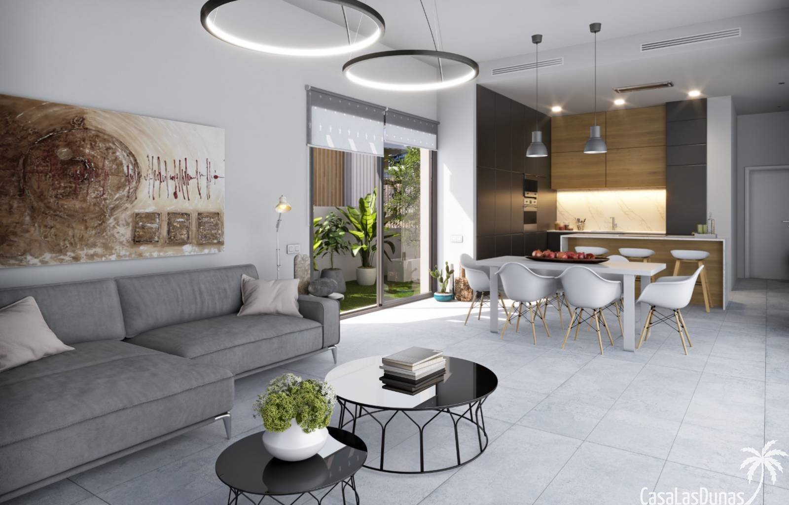 In der lebhaften Gegend von Finestrat, in der Nähe von Benidorm, befindet sich derzeit dieser fantastische Komplex im Bau. Neben Wohnungen sind auch