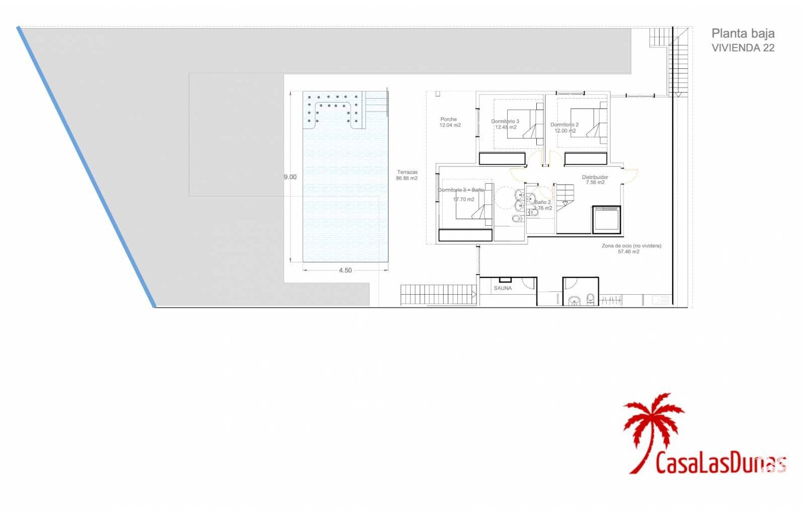 Villen in der ersten Reihe des Golfplatzes La Marquesa, mit Aufzug zu allen Etagen und mit 1 Schlafzimmer, 2 Suiten, 3 Bädern, geräumigem und komfort