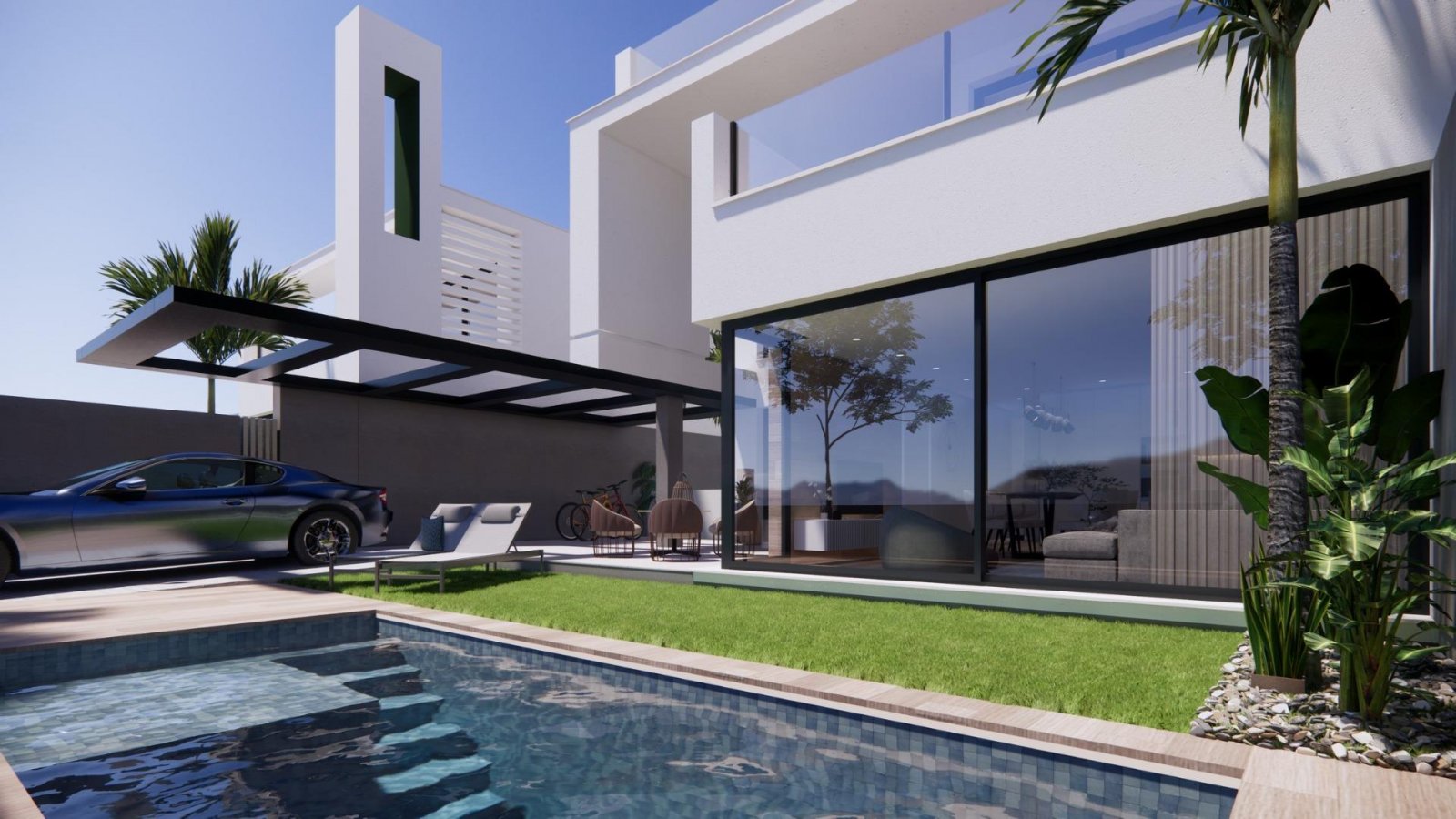 NEUBAU-VILLEN IN PRIVATER GARTENANLAGE IN DER PROVINZ MURCIA
Neubauvillen in privater, geschützter Anlage in der Region Murcia, umgeben
