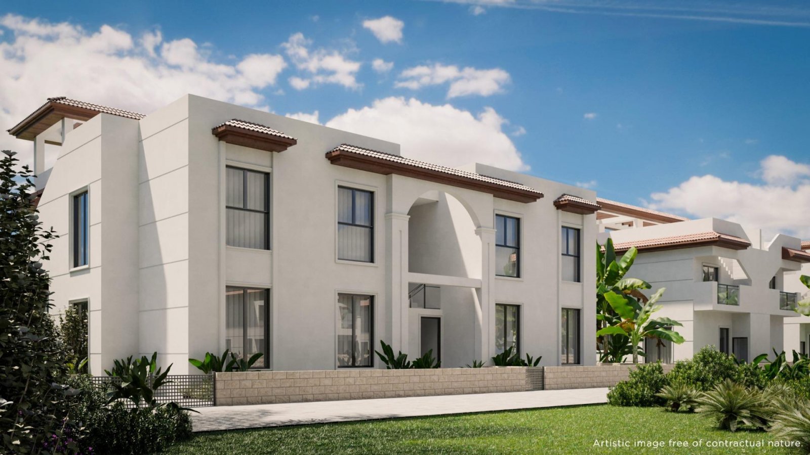 NEU GEBAUTER WOHNKOMPLEX IN ROJALES - mit Gemeinschaftspool und Grünanlagen.
Neubau-Wohnanlage mit Bungalow-Wohnungen, Reihenhäusern und