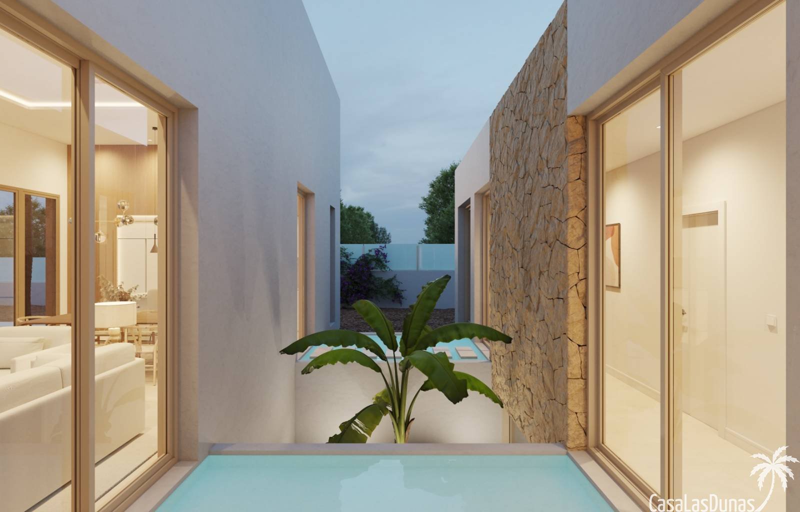Diese beeindruckende Villa auf einem 1600 m2 großen Grundstück mit vier Schlafzimmern mit eigenem Bad auf einer Etage strahlt Luxus und Platz aus. Mi