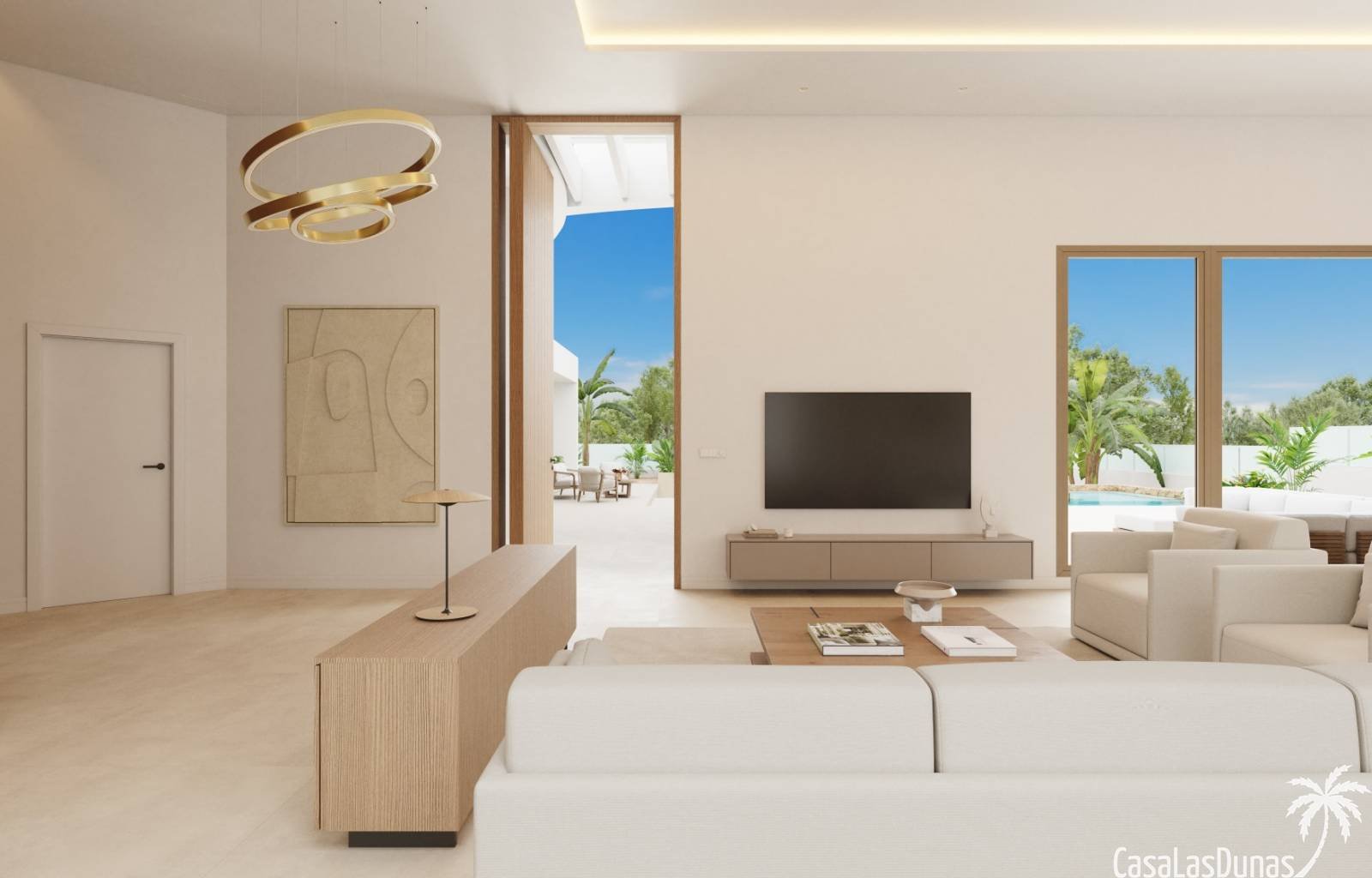 Diese beeindruckende Villa auf einem 1600 m2 großen Grundstück mit vier Schlafzimmern mit eigenem Bad auf einer Etage strahlt Luxus und Platz aus. Mi