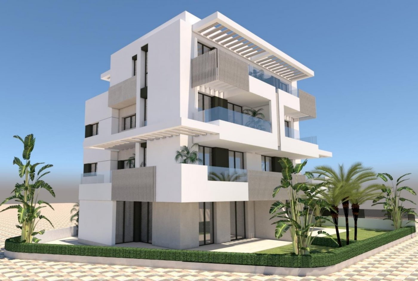 NEU GEBAUTE WOHNUNGEN IN PRIVATER GARTENANLAGE IN DER PROVINZ MURCIA
 
 New Build Wohnanlage von 6 Blöcken, insgesamt 42 Wohnungen.
 
 Sc