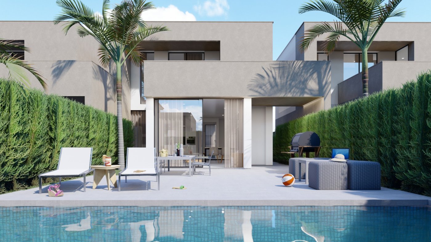 NEU GEBAUTE VILLEN IN LOS URRUTIAS, MURCIA
Neubau einer modernen Villa in 200m Entfernung vom Strand.  Die helle Villa bauen über 2 Etag