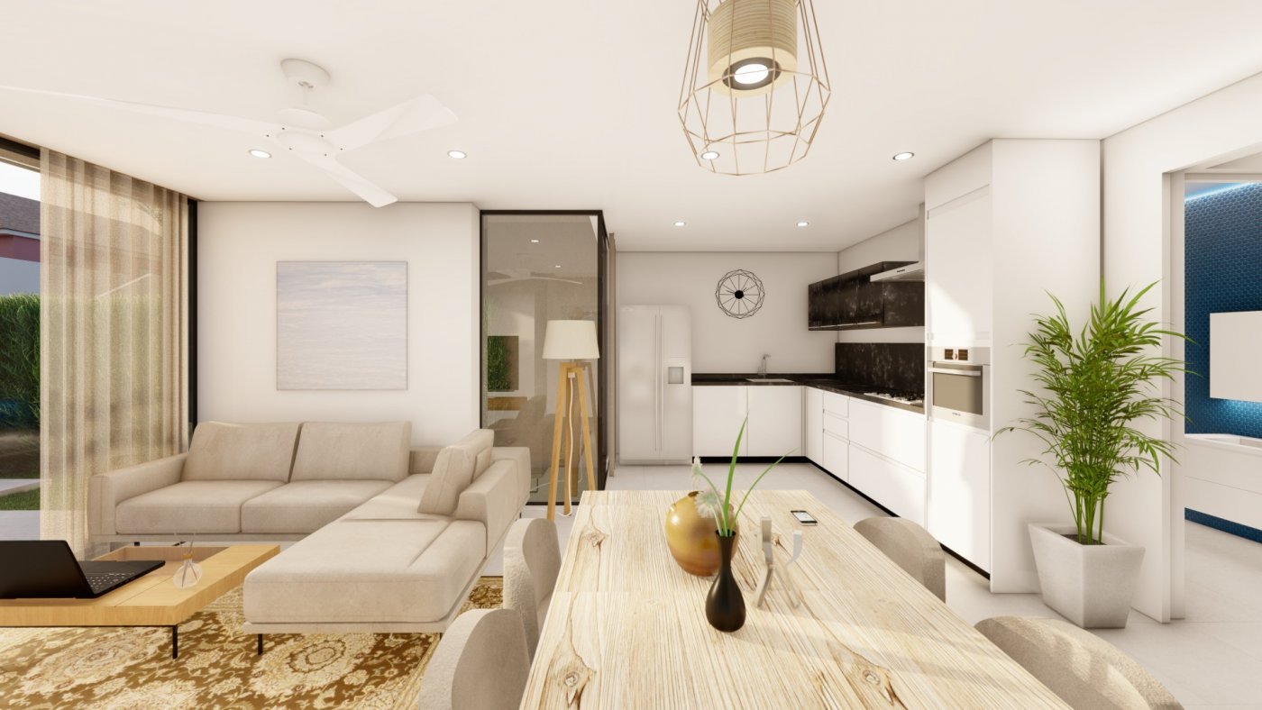 NEU GEBAUTE VILLEN IN LOS URRUTIAS, MURCIA
Neubau einer modernen Villa in 200m Entfernung vom Strand.  Die helle Villa bauen über 2 Etag