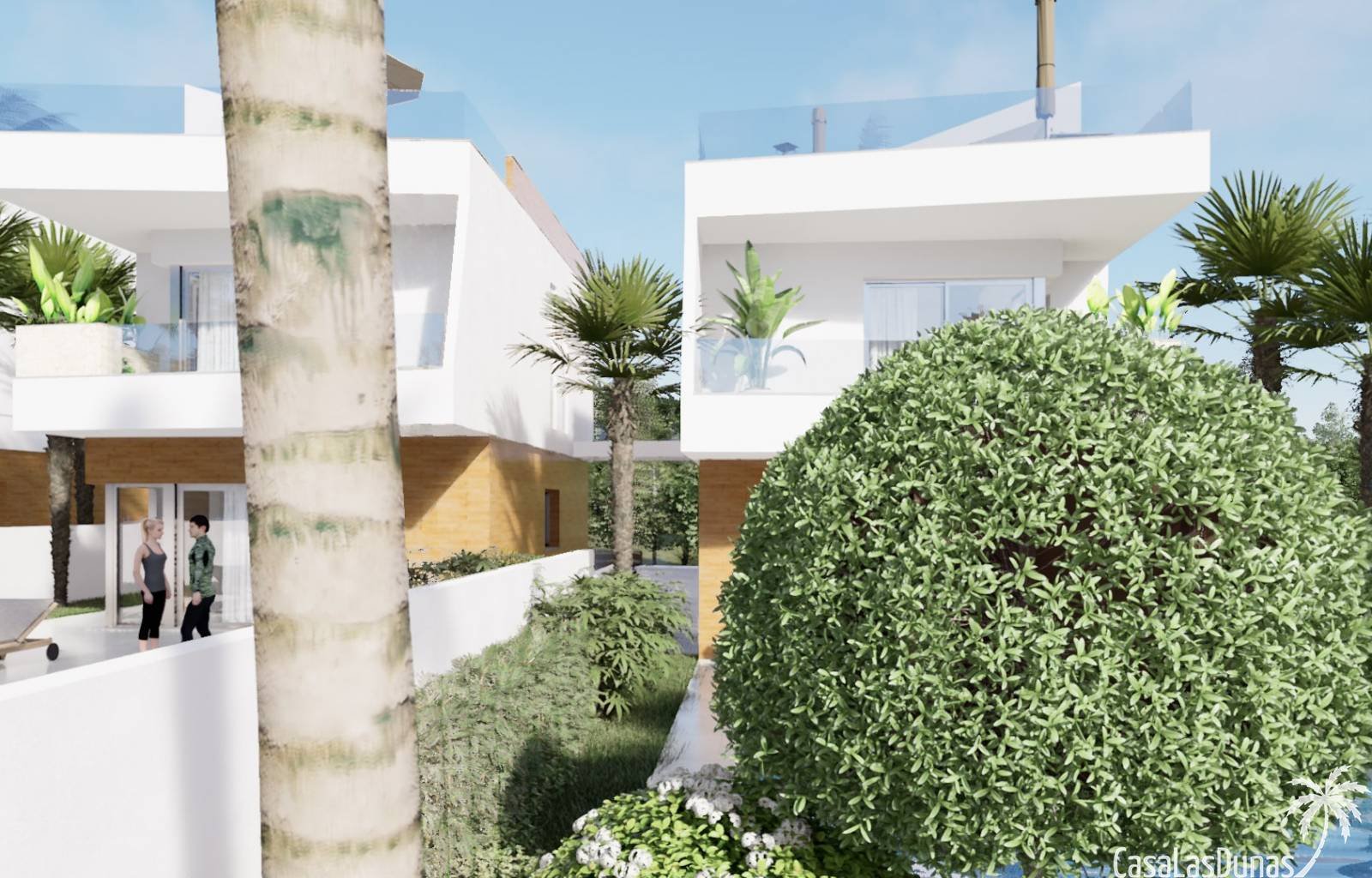 Schöne neue Villen von 128 m2 mit privatem Pool in Pilar de la Horadada. Die Häuser verfügen über 3 Schlafzimmer und 3 Badezimmer und verteilen sich