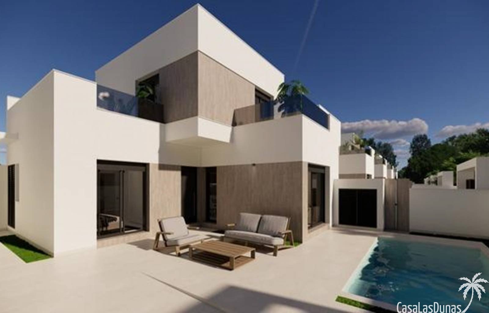 Entdecken Sie dieses exklusive Neubauprojekt mit sieben modernen, individuellen Villen in San Fulgencio. Diese Häuser sind in einem modernen Stil ges