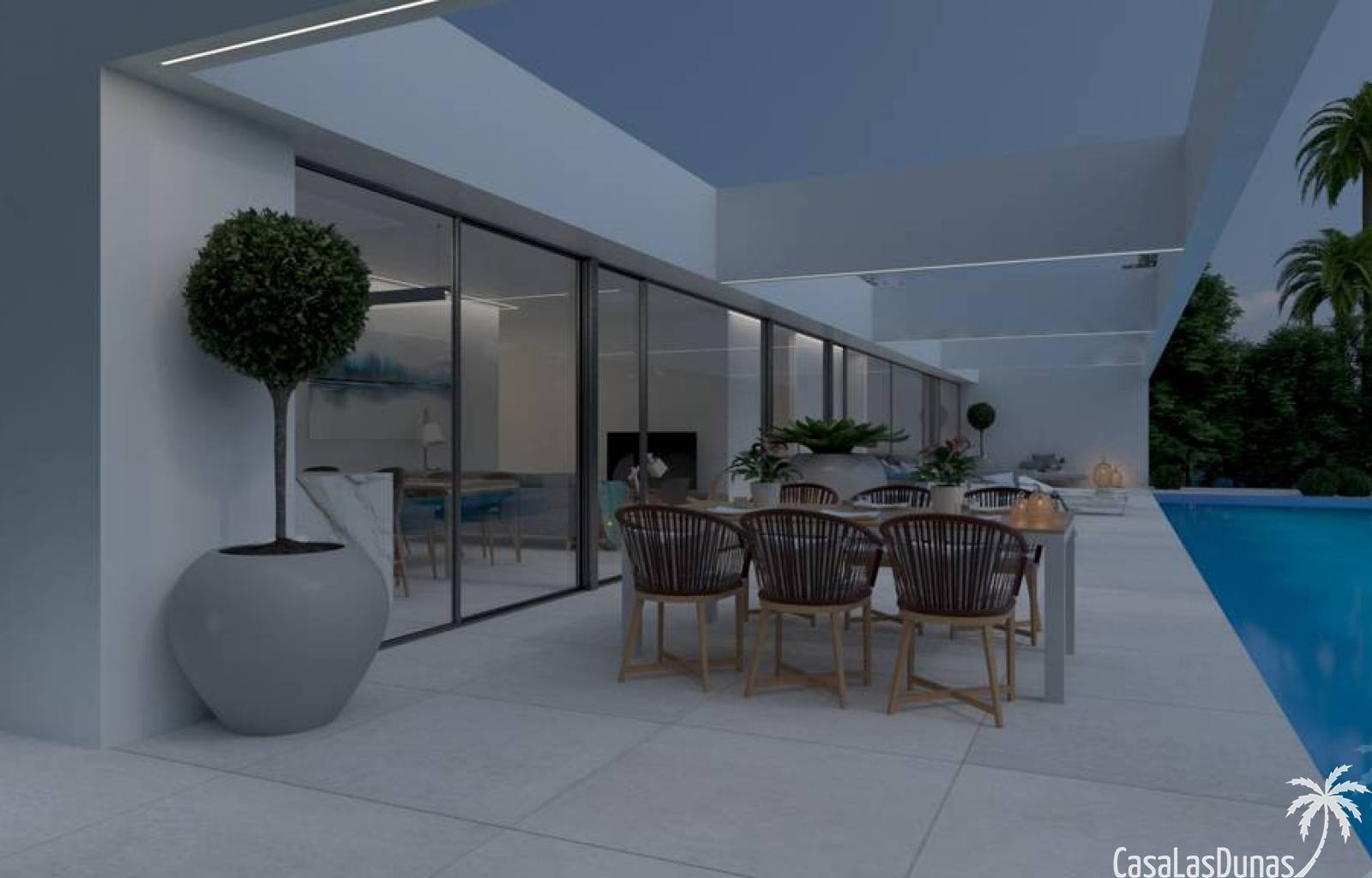 Neue Designervilla im Las Ramblas Golf Club in Villa Martín, einer der schönsten Gegenden von Orihuela Costa! Diese Luxusvilla befindet sich in einer