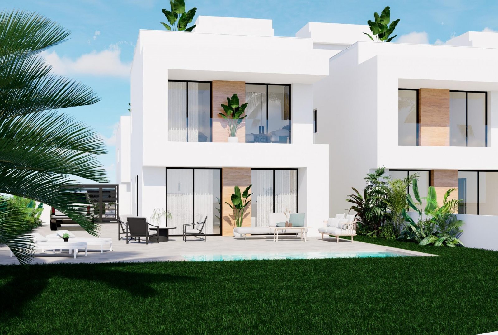 NEU GEBAUTE VILLEN IN LA ZENIA
Neubau von unabhängigen Villen und Doppelhaushälften in La Zenia, Orihuela Costa.
Moderne Eigenschaften