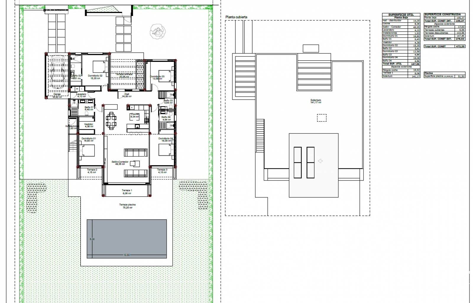 Das architektonische Profil des Daches mit einfachen, aber ausdrucksstarken Linien beherbergt die Sonnenkollektoren, die das Haus mit Energie versorg