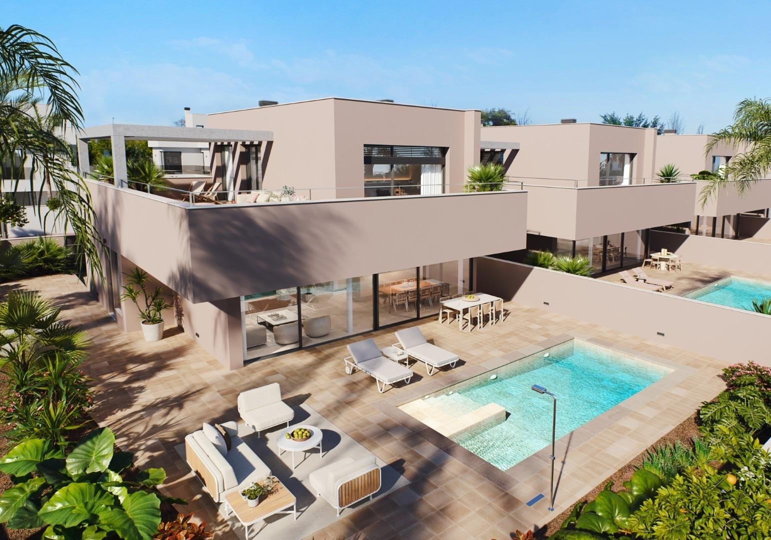 NEU GEBAUTE VILLEN IN ROLDAN Moderne Neubauvillen in Roldan , Torre Pacheco Villen von 199 m² gebaut auf den Grundstücken von 385 m², 438