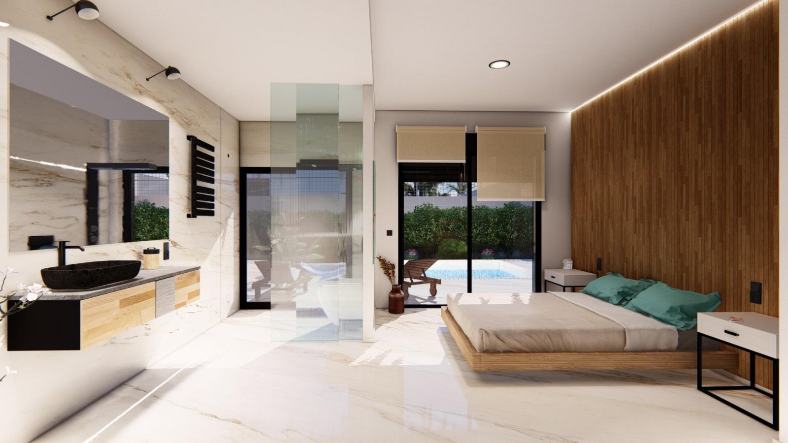 WUNDERSCHÖNE NEU GEBAUTE VILLEN IM LA FINCA GOLF RESORT, ALGORFA
Diese wunderschönen 122m2 Villen sind auf einem großen Grundstück von 4