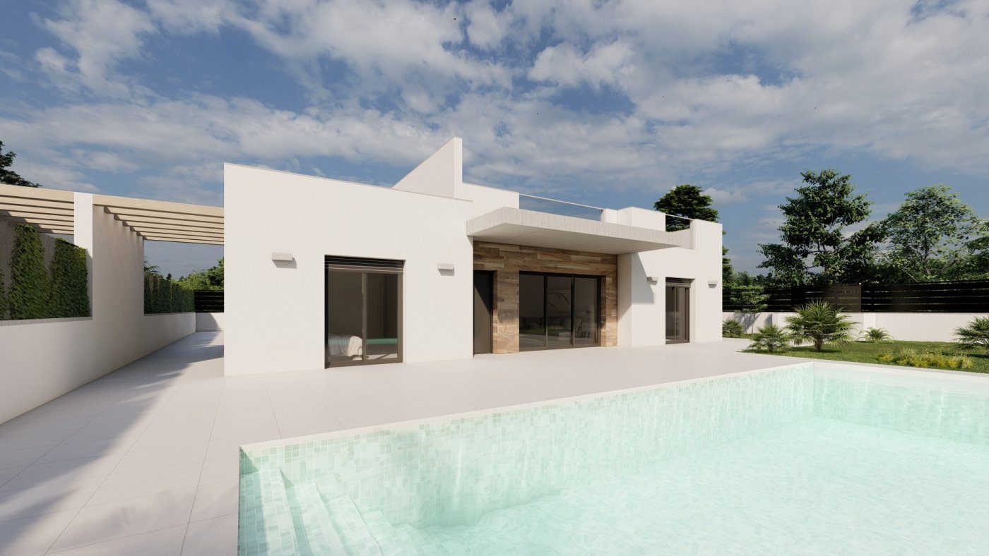 NEU GEBAUTE VILLEN IN ROLDAN
Luxuriöse 2 einstöckige Neubauvillen in Roldan, Murcia.
Villen bauen auf den Grundstücken von fast 600 M2