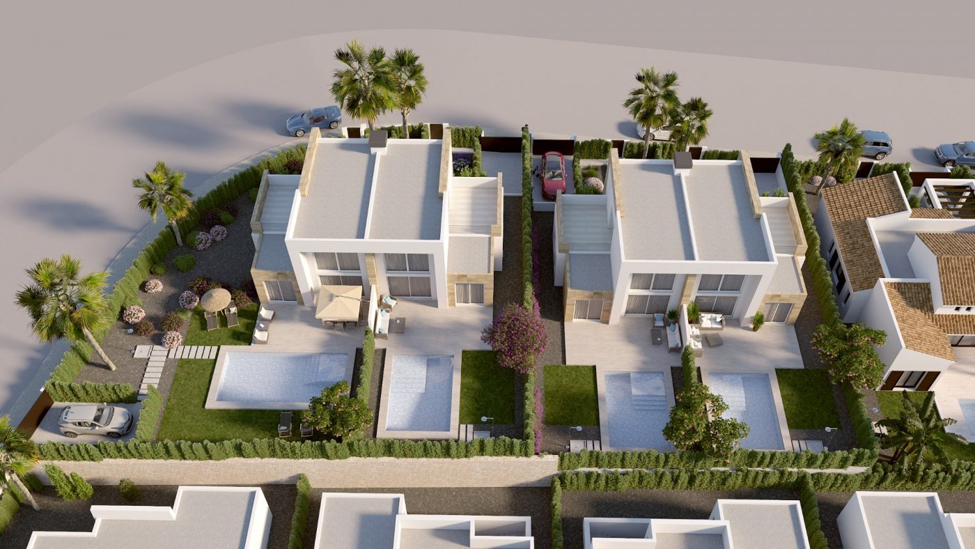 NEU GEBAUTE WOHNANLAGE IN ALGORFA
 
 Neubau-Wohnanlage mit freistehenden oder Doppelhaushälften und Apartments mit herrlichem Gemeinschaf