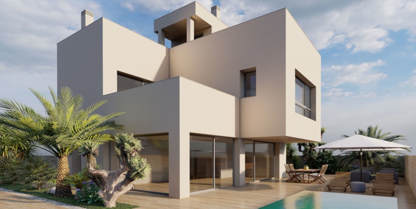 NEU GEBAUTE VILLEN IN TORRE DE LA HORADADA
Exklusive Wohnanlage mit 2 Luxusvillen mit Meerblick am Strand "Las Higuericas" in