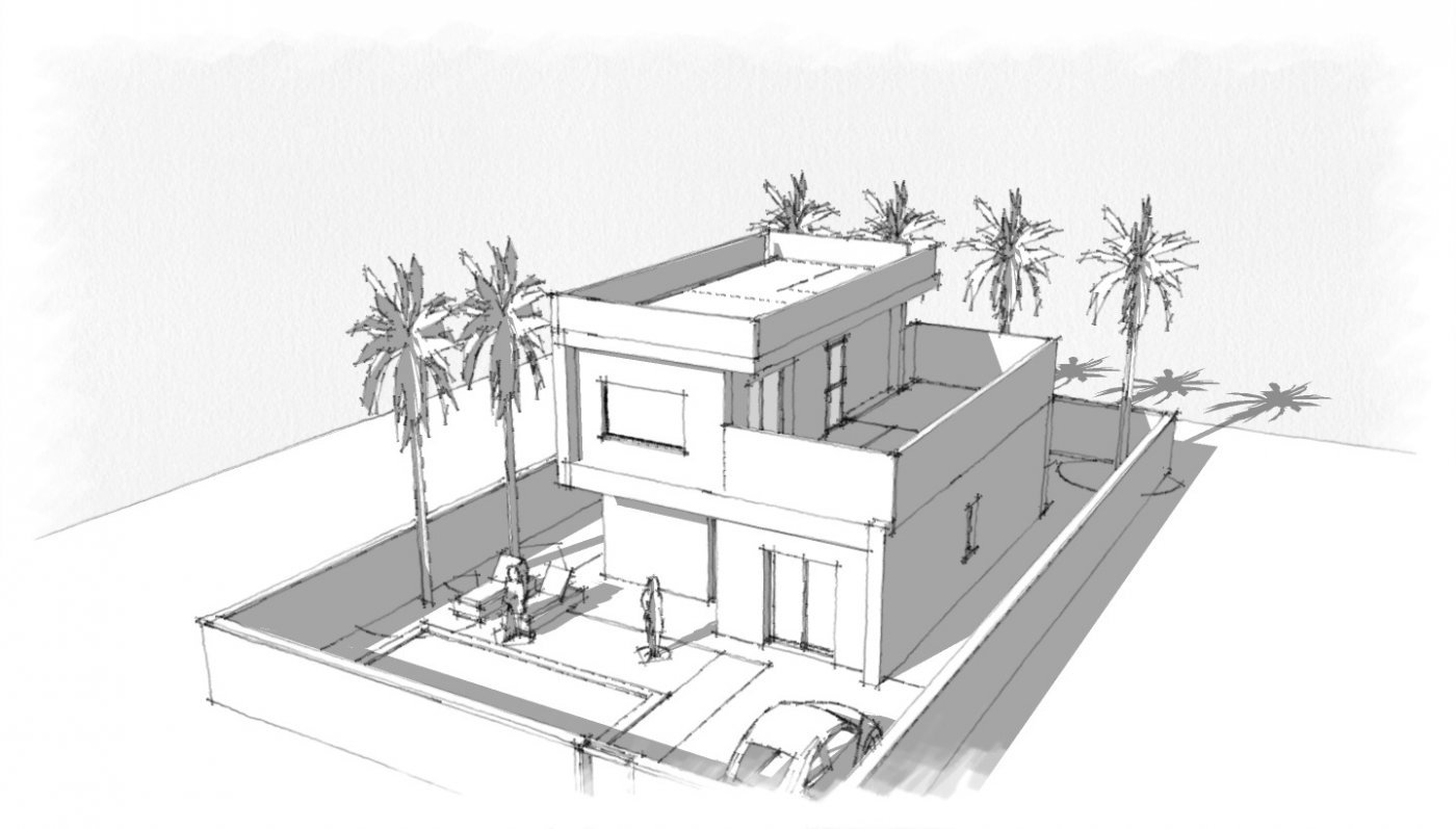 SCHÖNE NEUBAU-VILLA IN CIUDAD QUESADA, ROJALES.
 
Diese schöne Villa von 102m2 ist auf 2 Etagen gebaut und verfügt über 3 Schlafzimmer, 2