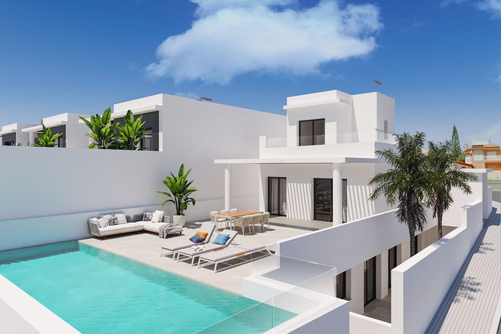 Moderne Luxusvilla mit freiem Blick in Ciudad Quesada, Costa Blanca
Modernes Design und großzügiges Wohnen
Entdecken Sie diese elegante,