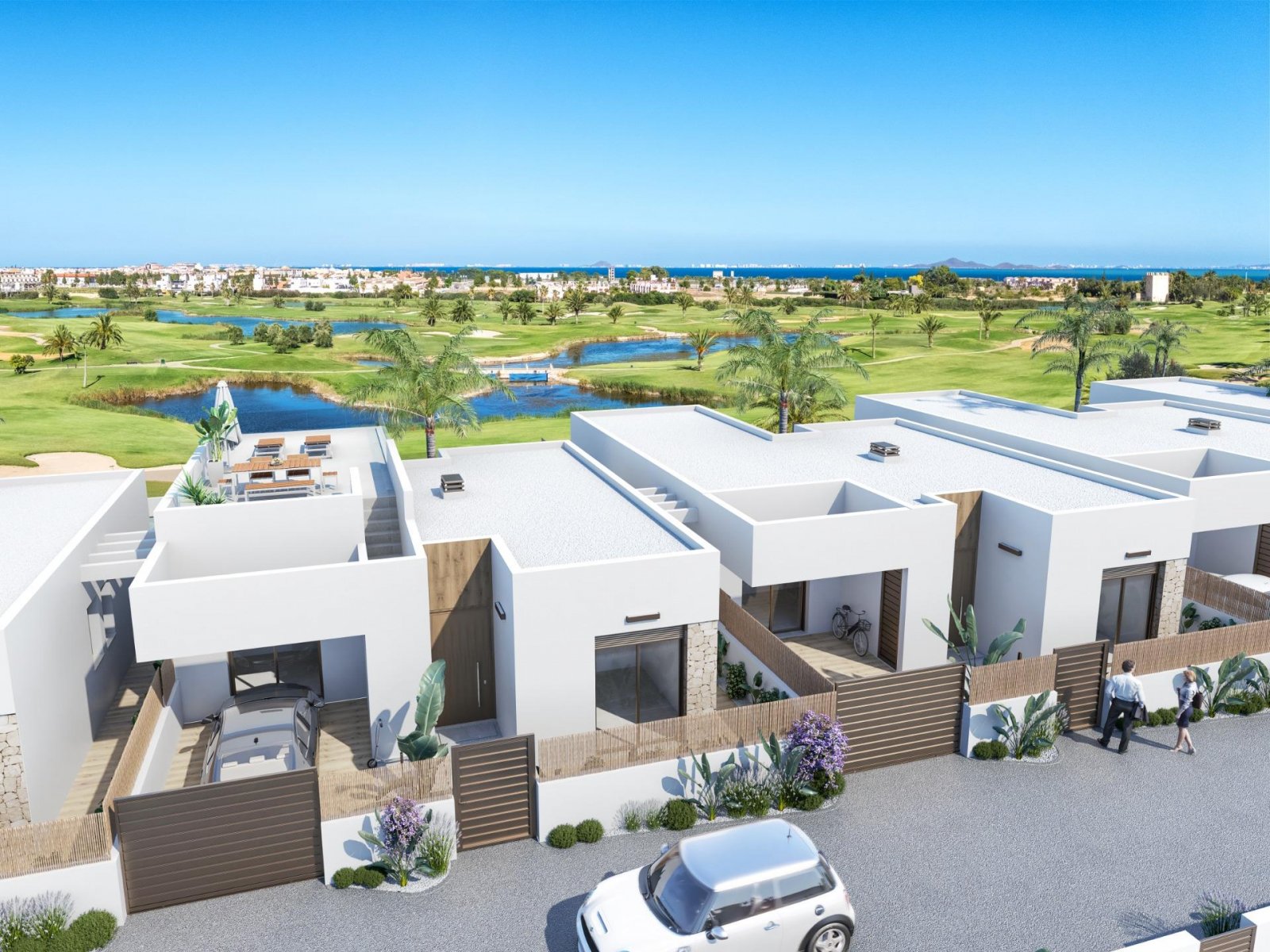 Neubau-Villen in erster Golflinie in Los Alcázares, Costa Cálida
Exklusives Wohnen in Strand- und Golfnähe
Diese neue Wohnanlage in Los