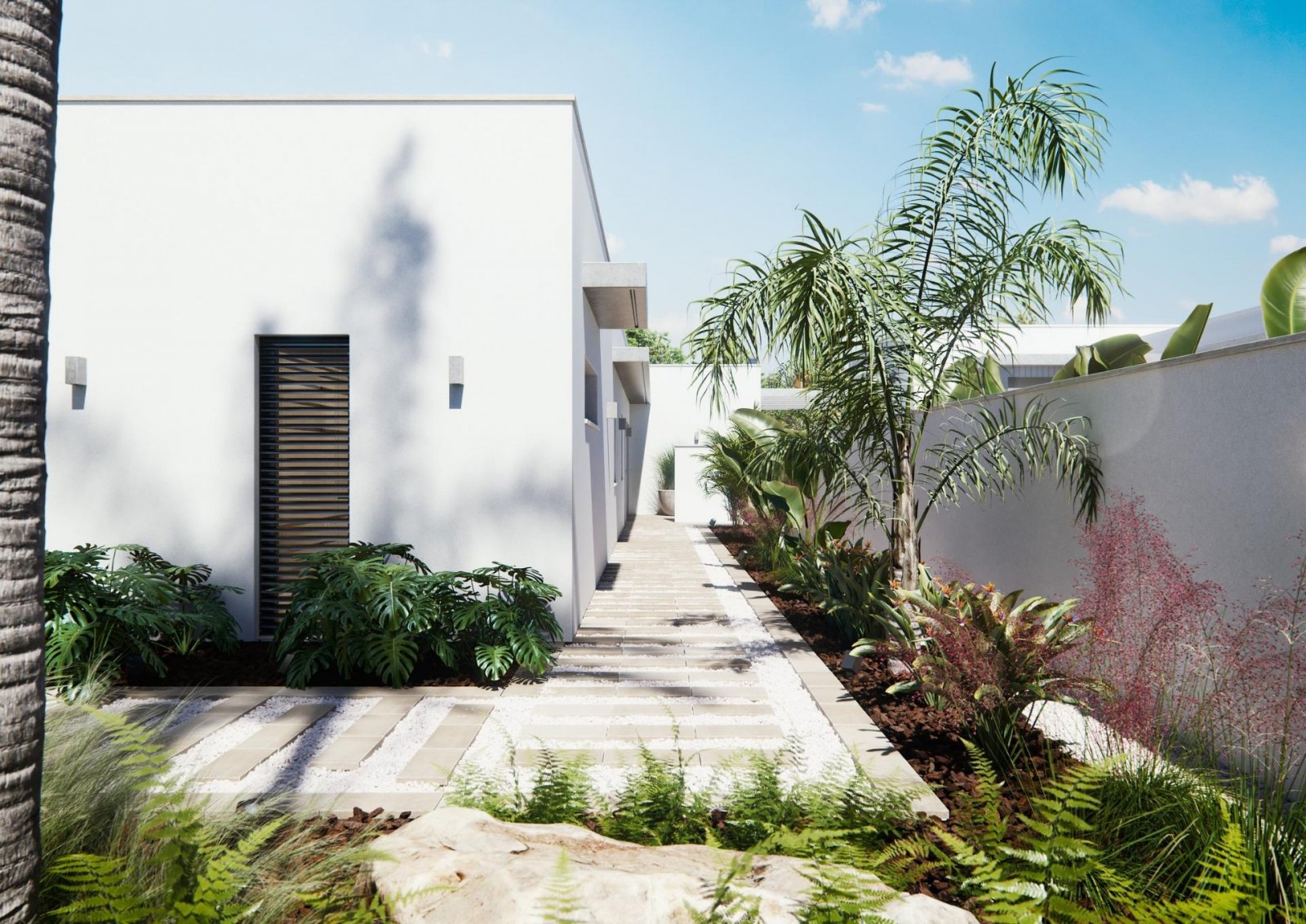 NEU GEBAUTE VILLA AUF EINEM BODEN
 Drei exklusive Villen in einem Wohngebiet in San Javier mit 600 m2 Grundstück und 217 m2 bebauter Flä