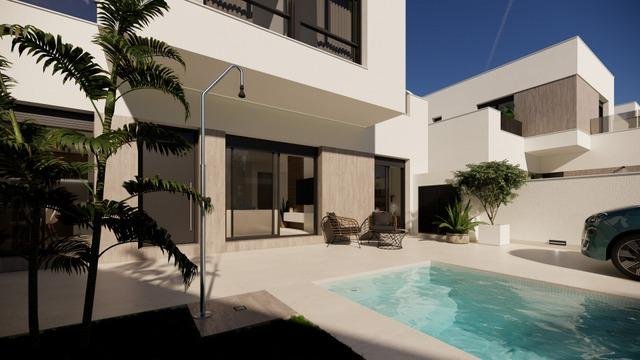 Neubauvillen in San Fulgencio mit privatem Pool und modernem Design
Exklusive Wohnanlage mit 7 freistehenden Villen in Südlage an der Co