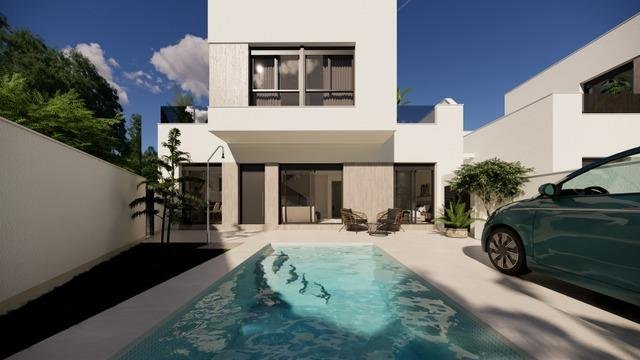 Neubauvillen in San Fulgencio mit privatem Pool und modernem Design
Exklusive Wohnanlage mit 7 freistehenden Villen in Südlage an der Co