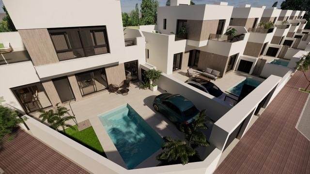 Neubauvillen in San Fulgencio mit privatem Pool und modernem Design
Exklusive Wohnanlage mit 7 freistehenden Villen in Südlage an der Co