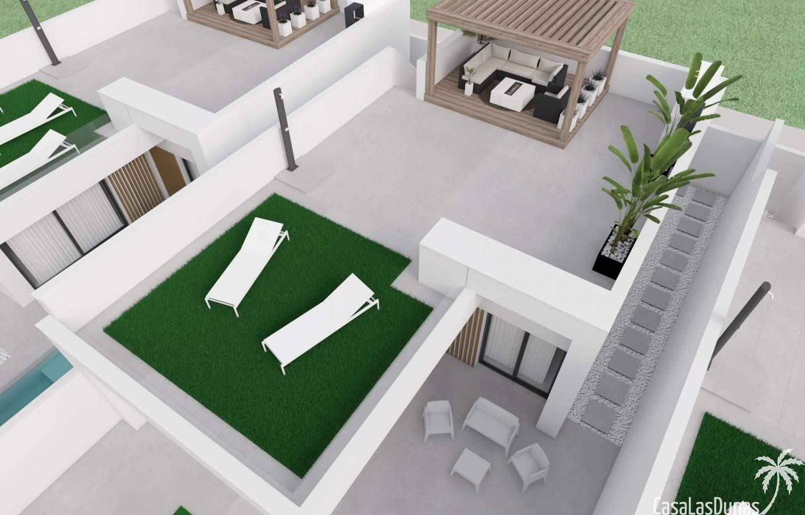 Diese wunderschöne Villa ist Teil einer Anlage mit 11 Häusern, nur wenige Minuten vom Zentrum von San Javier und Santiago de la Ribera entfernt. Es w