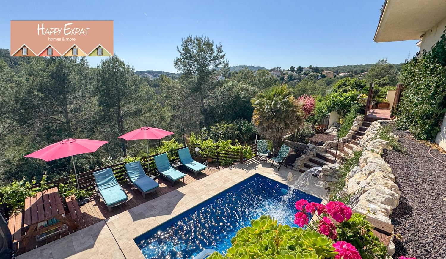 Olivella: Geräumige Villa mit Gästeapartment und Pool in Olivella – CAN SURIA (Sitges Hills)
Dieses große Haus mit 475 m² befindet sich in der ruhigen Urbanisat 