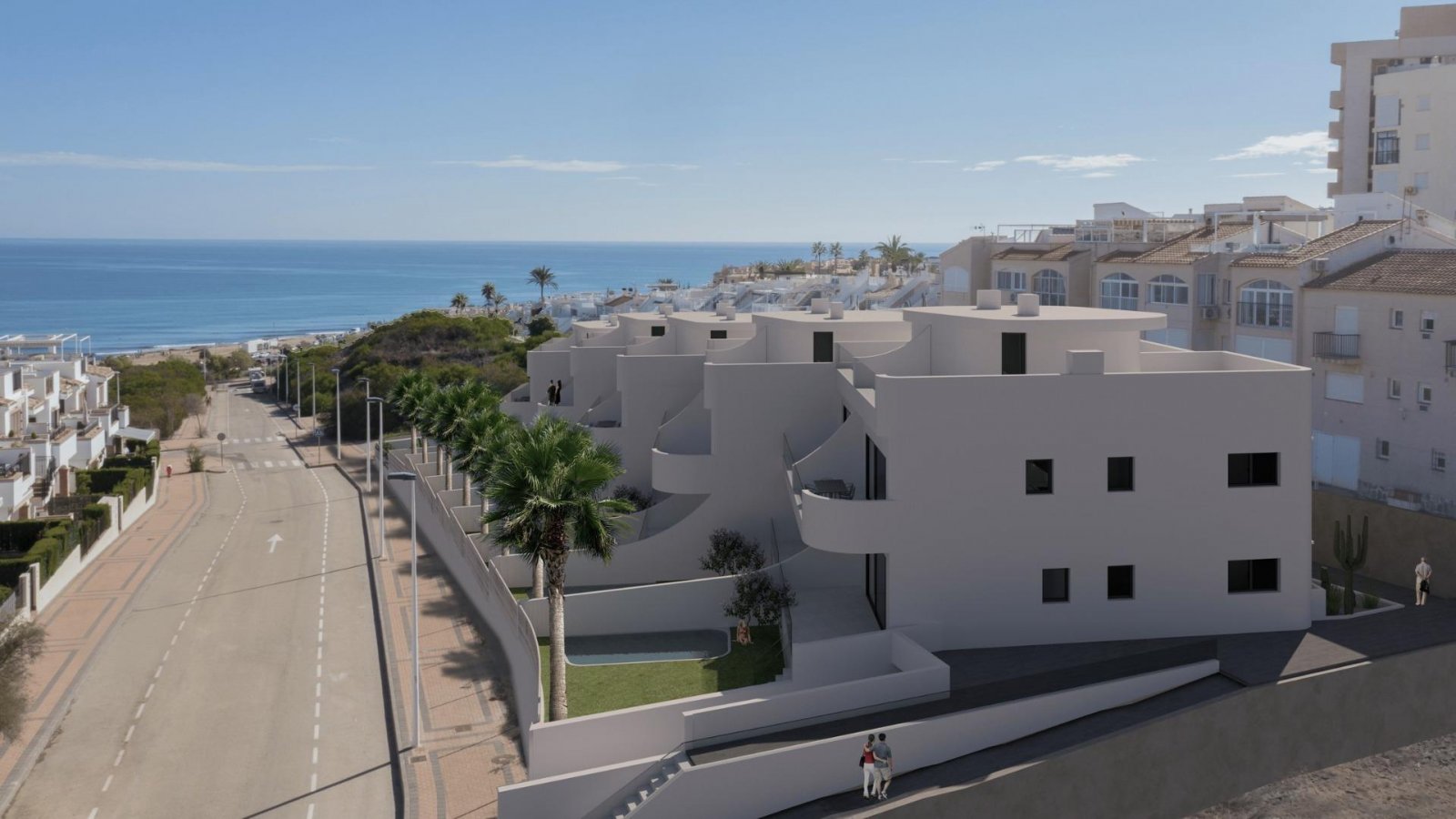 Neubaubungalows mit Meerblick in La Mata, Torrevieja
Privilegierte Lage 300 Meter vom Strand entfernt
Diese exklusive Neubausiedlung bef