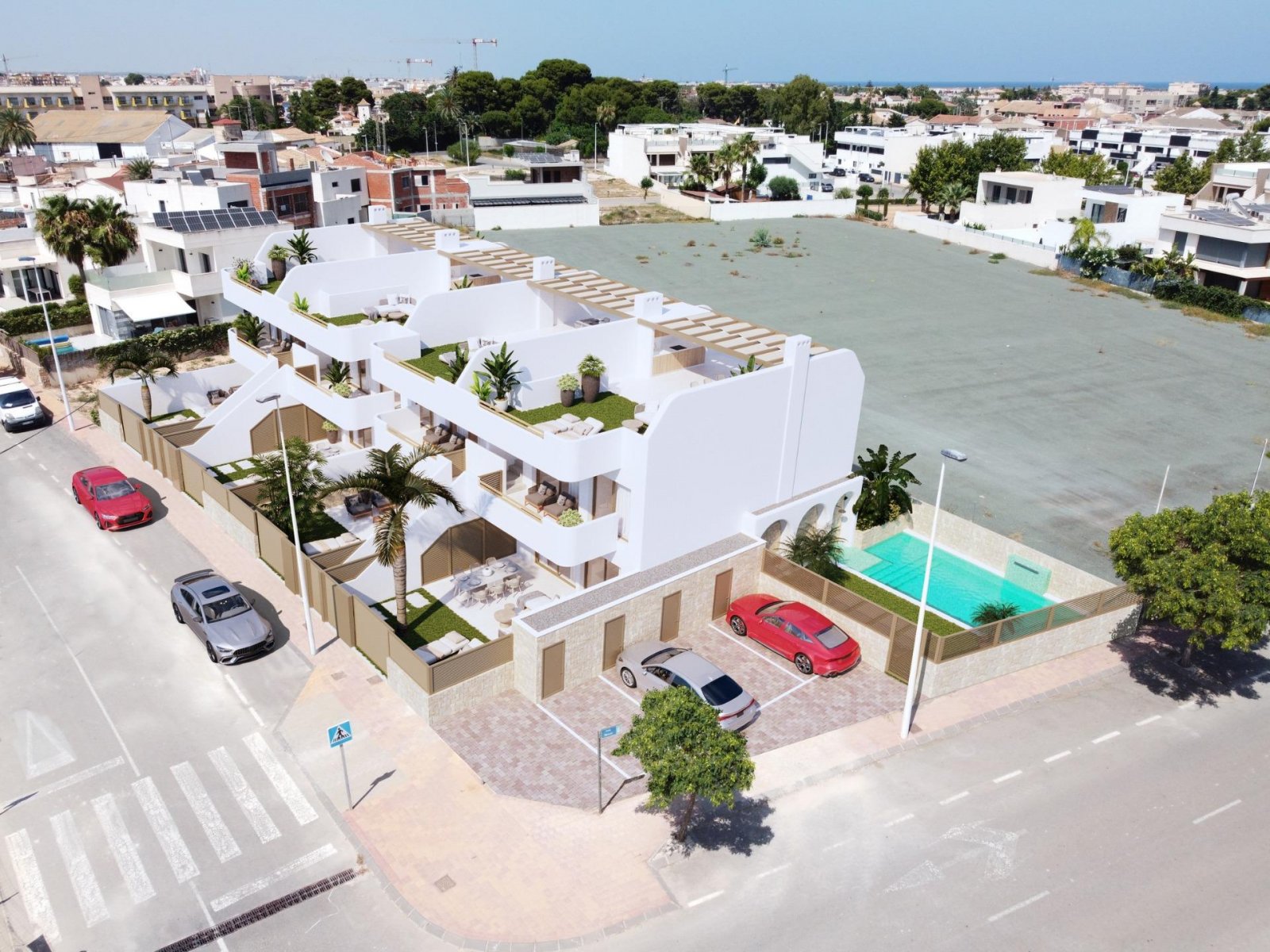 Neubau-Bungalows in San Pedro del Pinatar - Modernes Wohnen am Meer
Exklusive Wohnanlage mit modernen Bungalows
Entdecken Sie diese neue