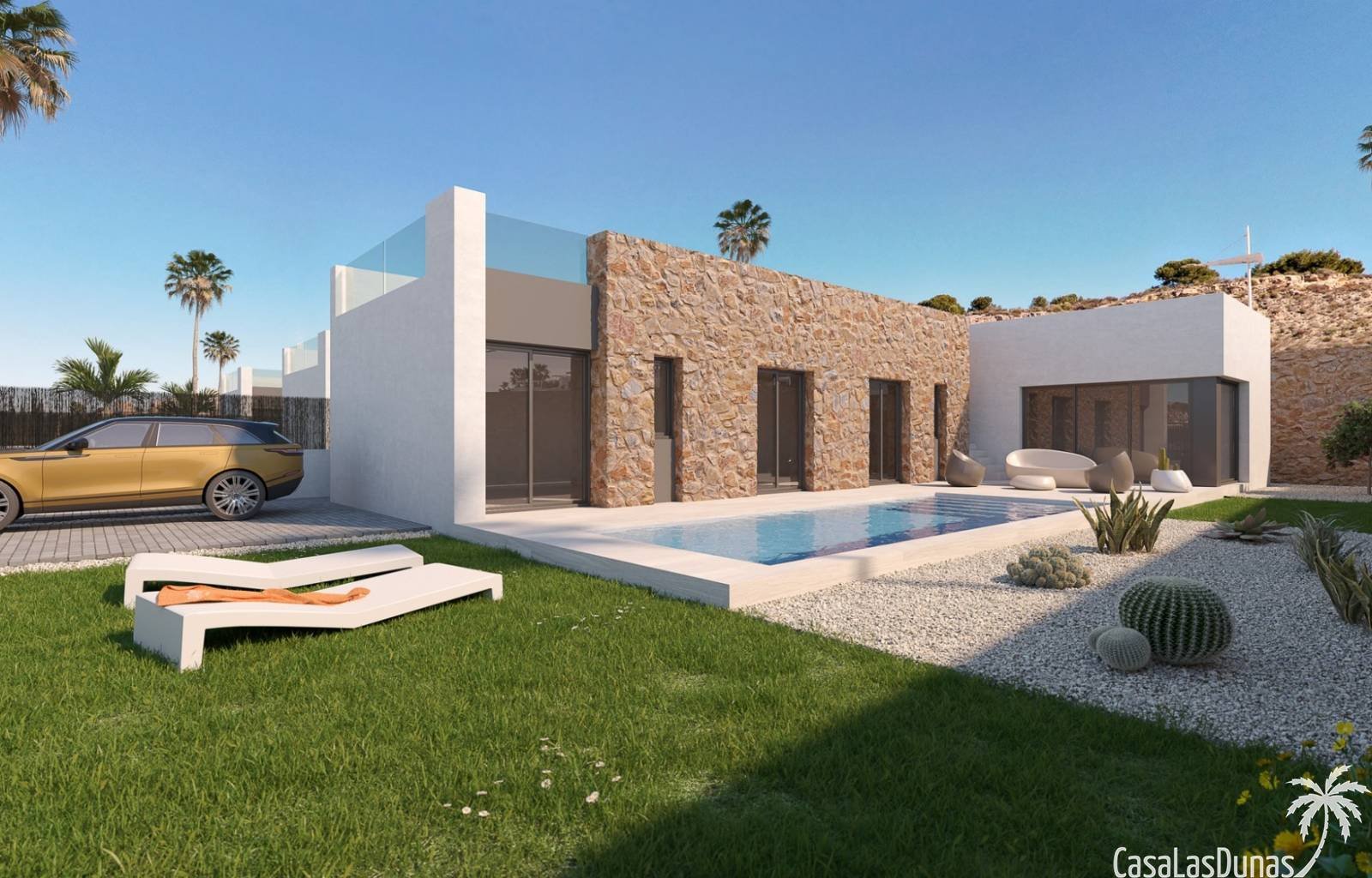 Dieses Projekt befindet sich im La Finca Golf Resort, das zur Stadt Algorfa südlich von Alicante gehört. Eine erholsame und gesunde Landschaft inmitt