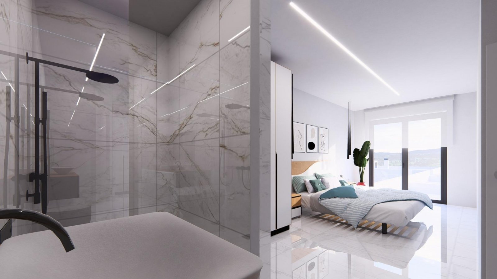 Diese luxuriöse, 67 m² große Neubauwohnung im Erdgeschoss befindet sich im renommierten La Finca Golf Resort in Algorfa, einer der begehr