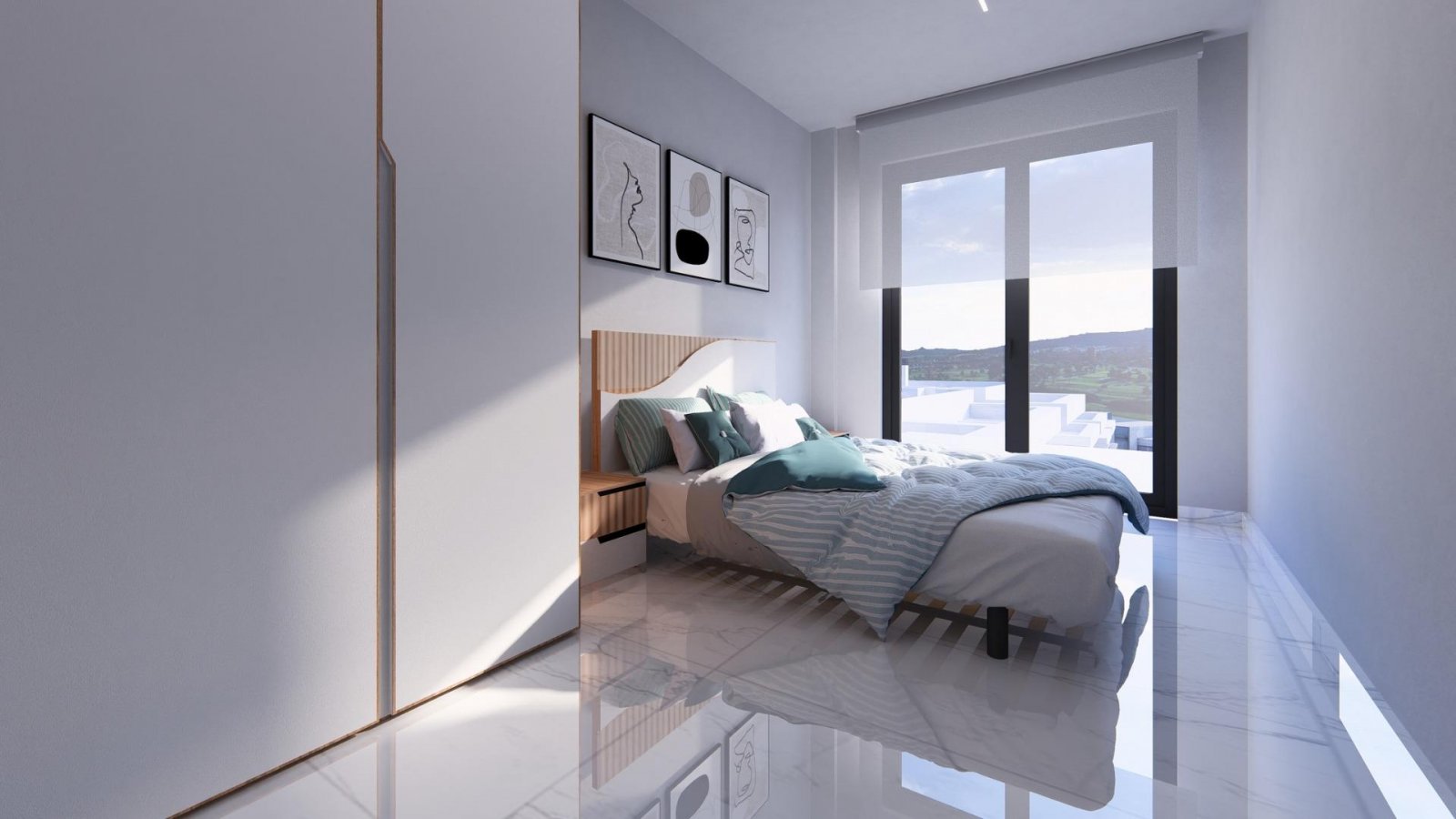 Diese luxuriöse, 67 m² große Neubauwohnung im Erdgeschoss befindet sich im renommierten La Finca Golf Resort in Algorfa, einer der begehr