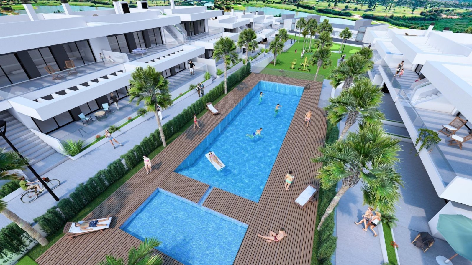 Diese luxuriöse, 67 m² große Neubauwohnung im Erdgeschoss befindet sich im renommierten La Finca Golf Resort in Algorfa, einer der begehr