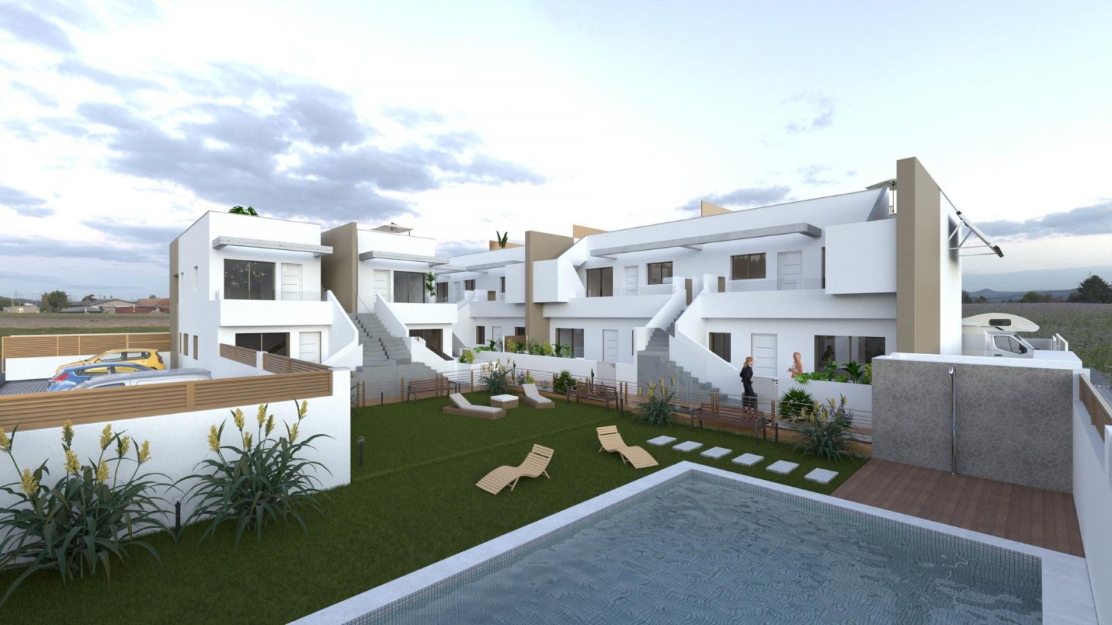 Pilar De La Horadada: 
												NEU GEBAUTE BUNGALOWS IN PILAR DE LA HORADADA

Neubausiedlung in unschlagbarer Lage, im Zentrum von Pilar de la Horadada. Ein Gebiet, das 