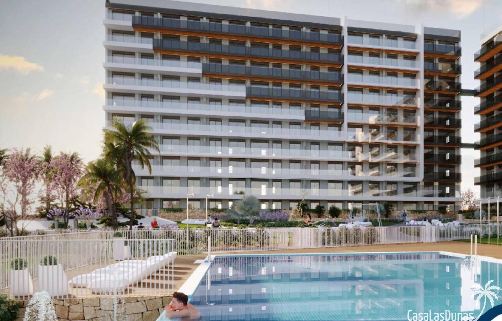 Ein brandneues Wohnhaus befindet sich in Alicante. Das Resort bietet ein zeitgemäßes und modisches Ambiente, das Luxus und Komfort auf höchstem Nivea