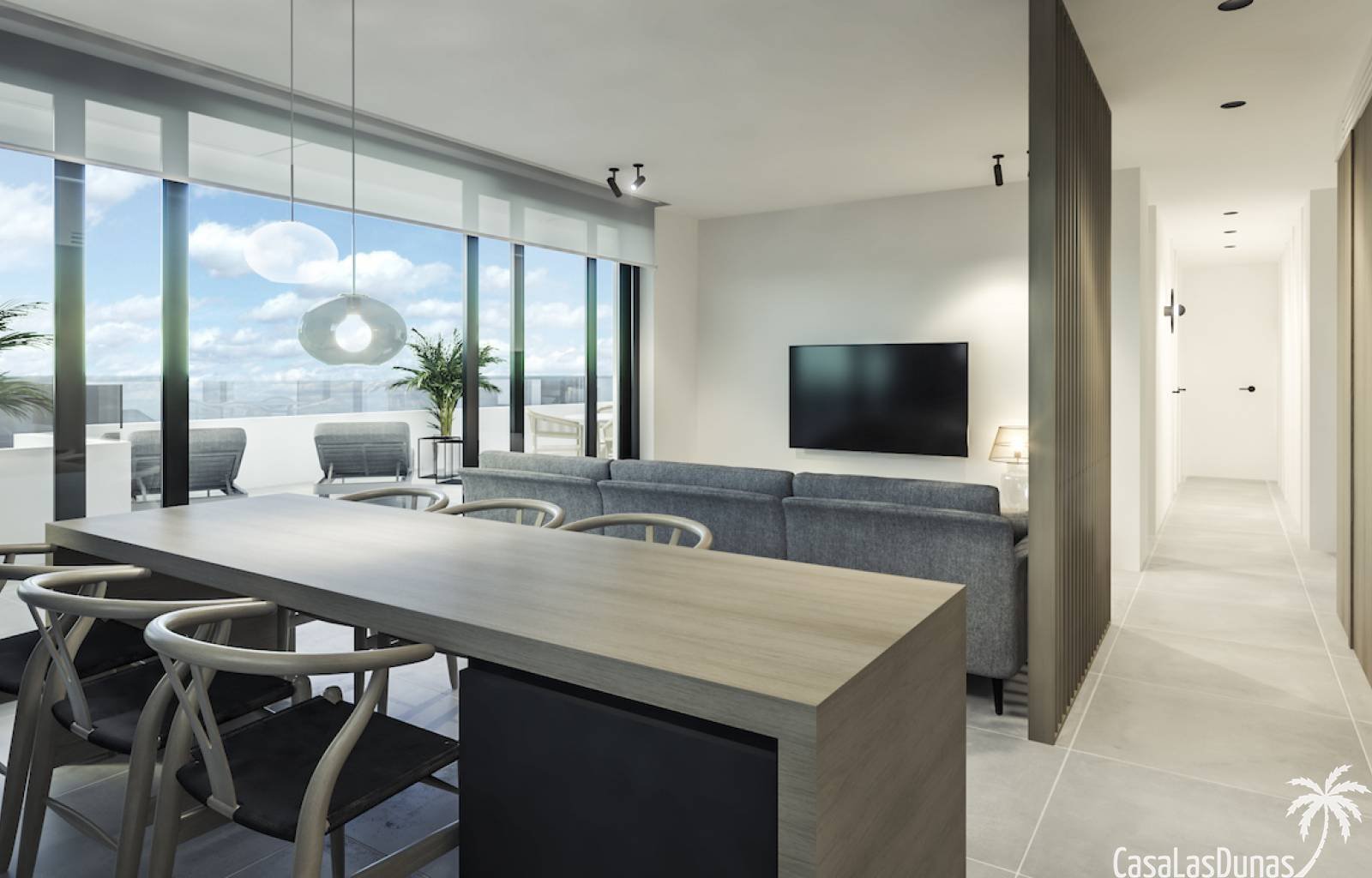 Eine Oase des Friedens und der Ruhe. Die Apartments liegen ganz in der Nähe des Mittelmeers und blicken auf das Naturschutzgebiet Las Dunas. Ein ansp