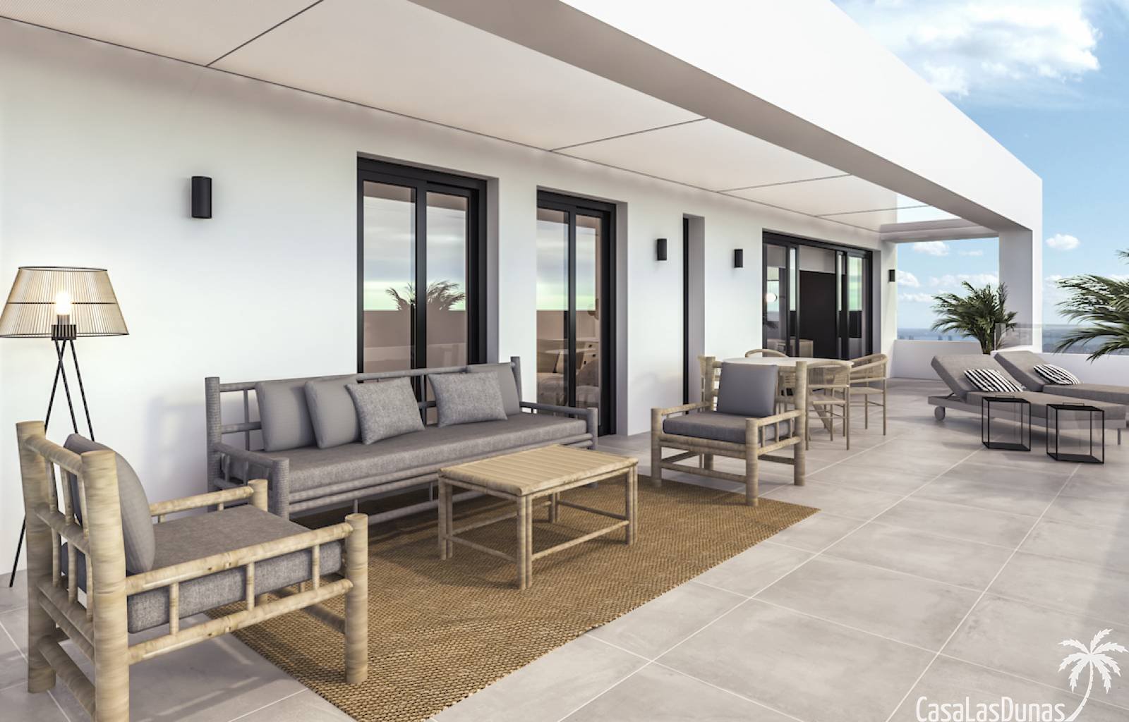 Eine Oase des Friedens und der Ruhe. Die Apartments liegen ganz in der Nähe des Mittelmeers und blicken auf das Naturschutzgebiet Las Dunas. Ein ansp