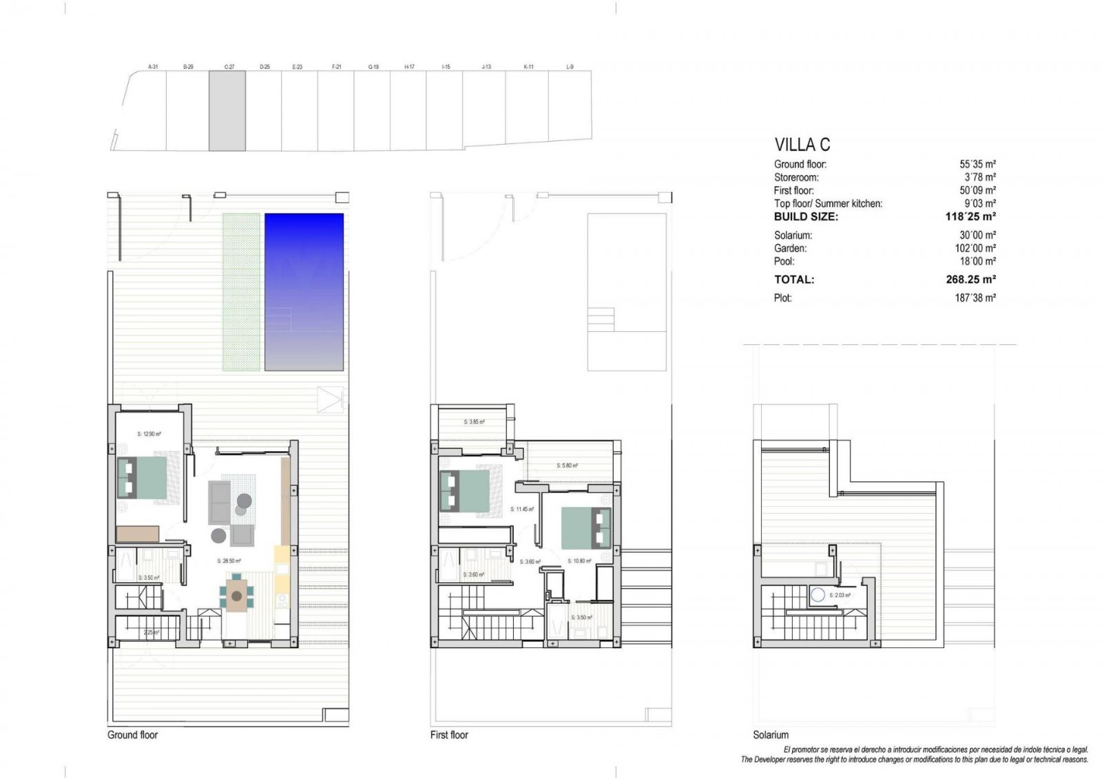 NEU GEBAUTE VILLEN IN LOS ALCAZARES
Neubausiedlung mit 12 exklusiven, freistehenden Villen, jede mit privatem Pool und Dachterrasse, nur