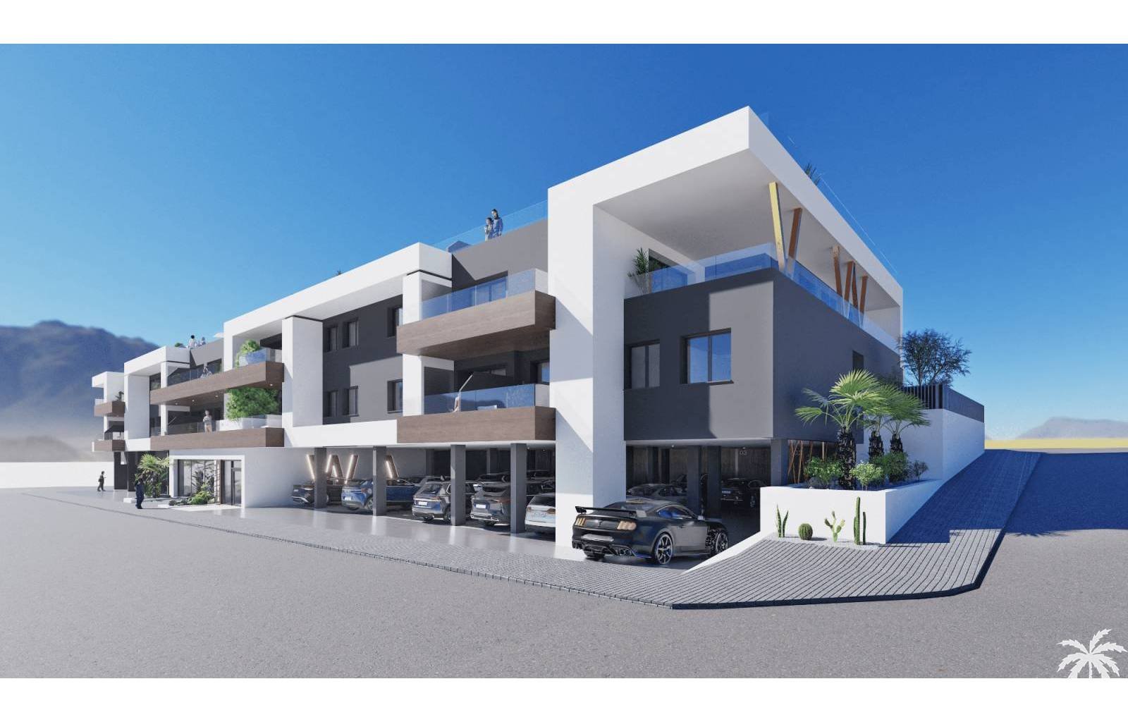 Benijófar:  Im sonnigen Benijofar an der Costa Blanca im Süden ist ein wunderschönes neues Bauprojekt im Gange. Die Häuser liegen neben einem kleinen Stadtpark u 