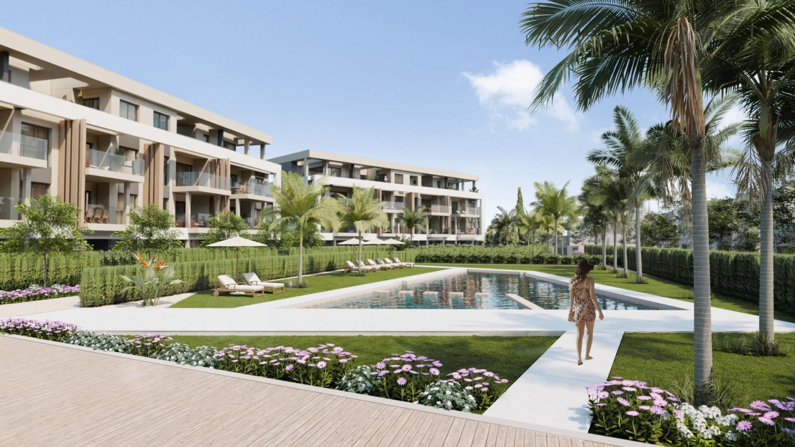 Torre Pacheco: 
												NEUBAU EINER WOHNANLAGE IN EINER PRIVATEN GARTENANLAGE IN DER PROVINZ MURCIA Neubau-Wohnanlage bestehend aus 42 luxuriösen Apartments und 