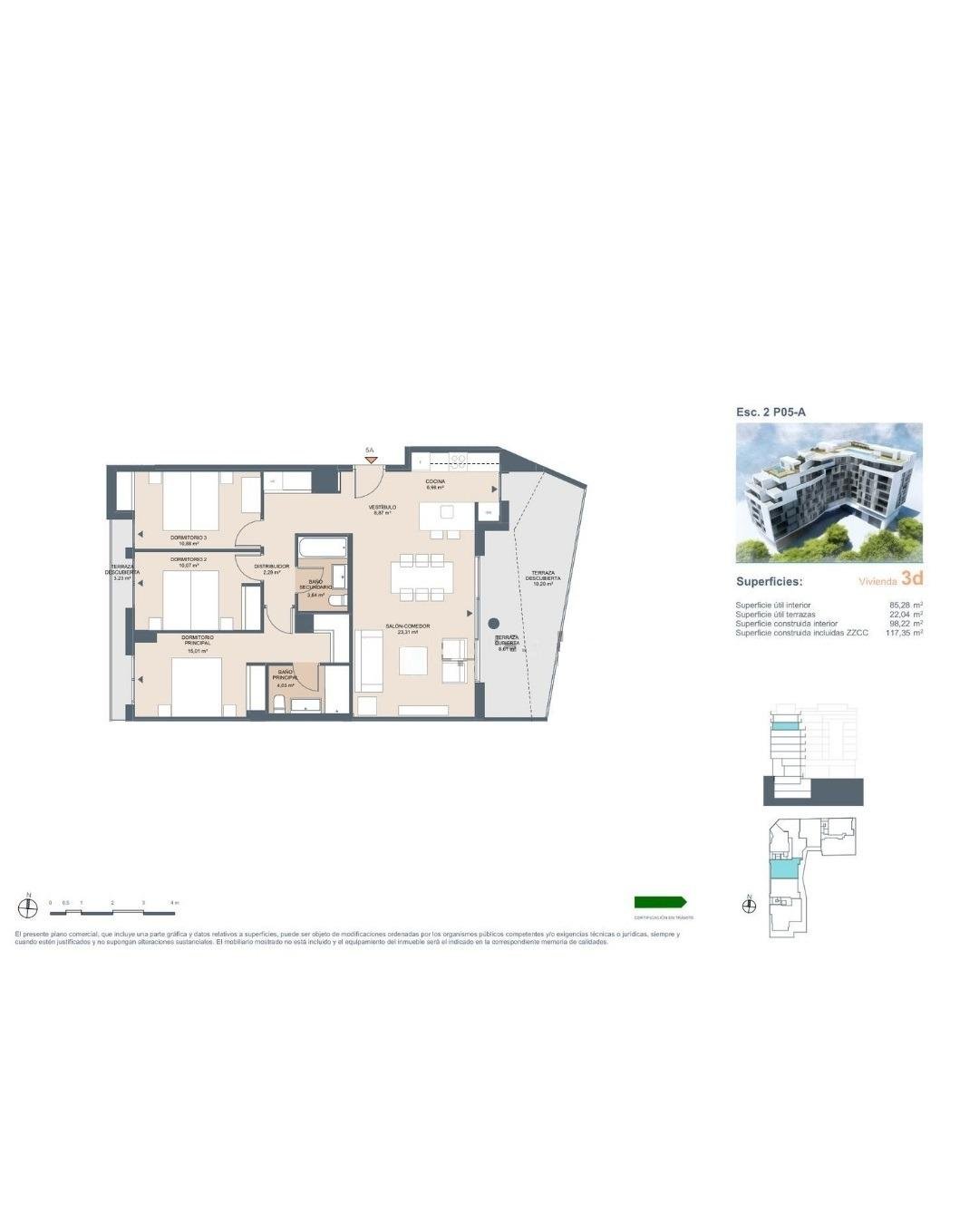 NEU GEBAUTE PENTHÄUSER IN ALICANTE STADT Neubauprojekt mit 53 Wohnungen in Alicante Stadt. Elegante Design-Wohnungen mit 2, 3 und 4 Schla