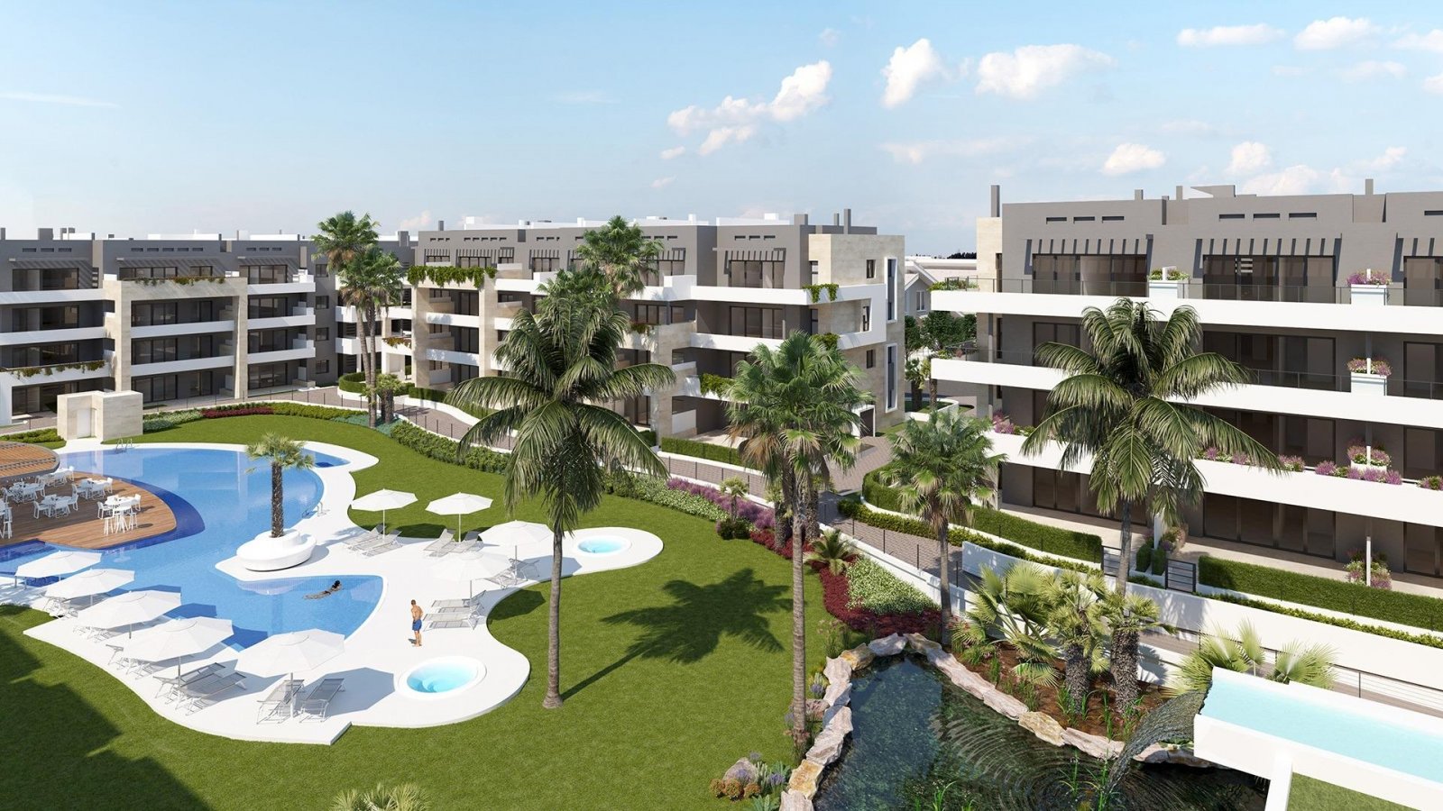 NEU GEBAUTE WOHNANLAGE IN PLAYA FLAMENCA Neubauwohnungen in Playa Flamenca, 350 m vom Einkaufszentrum Zenia Boulevard und 600 m vom Stran