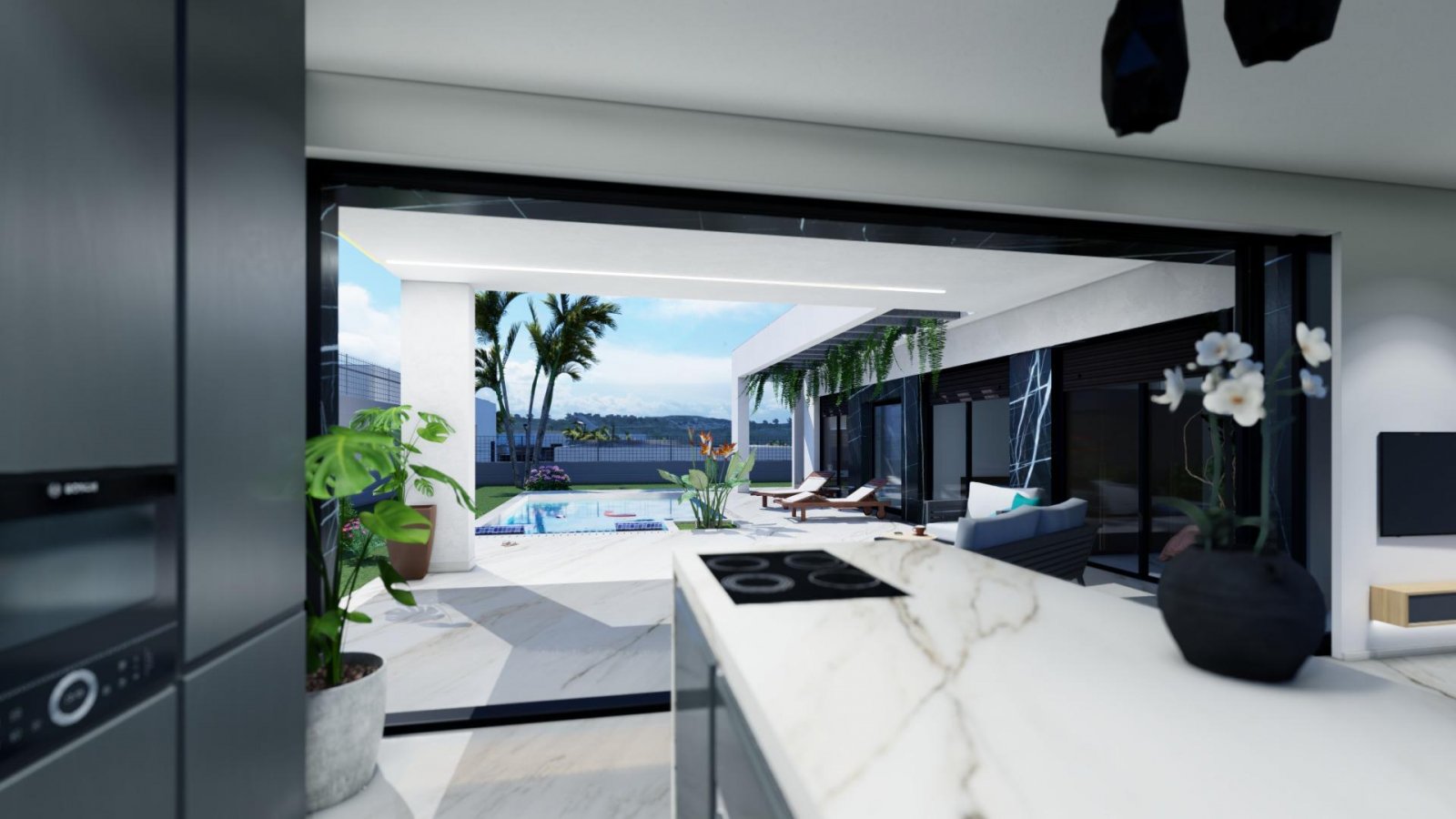 WUNDERSCHÖNE NEU GEBAUTE VILLEN IM LA FINCA GOLF RESORT, ALGORFA
Diese wunderschönen 122m2 Villen sind auf einem großen Grundstück von 4