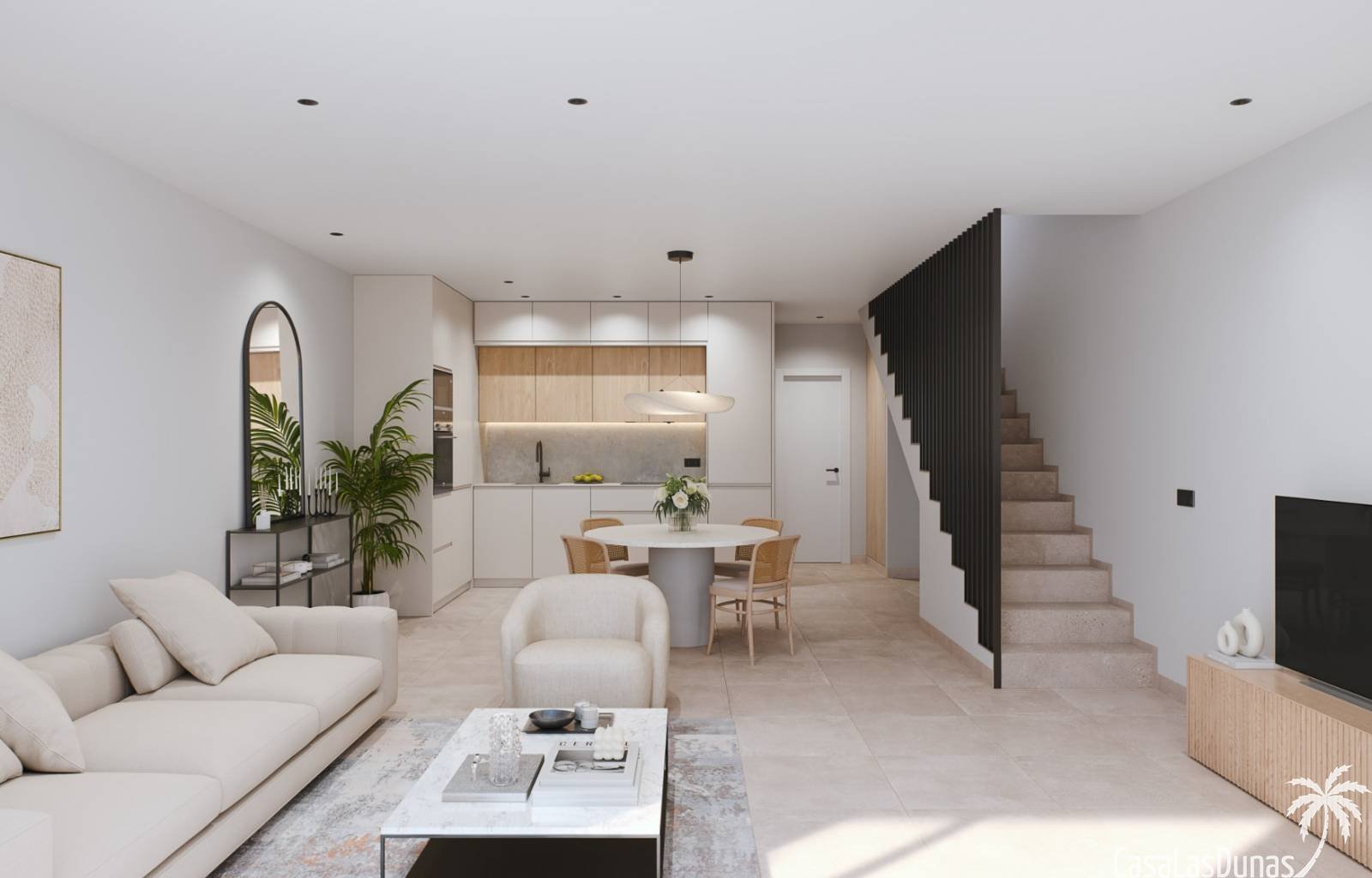 Diese wunderschönen freistehenden Villen und Stadthäuser werden an der Costa Calida in San Pedro del Pinatar gebaut. Die Häuser verfügen alle über 3