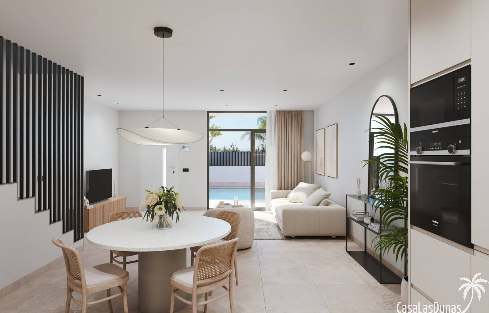 Diese wunderschönen freistehenden Villen und Stadthäuser werden an der Costa Calida in San Pedro del Pinatar gebaut. Die Häuser verfügen alle über 3