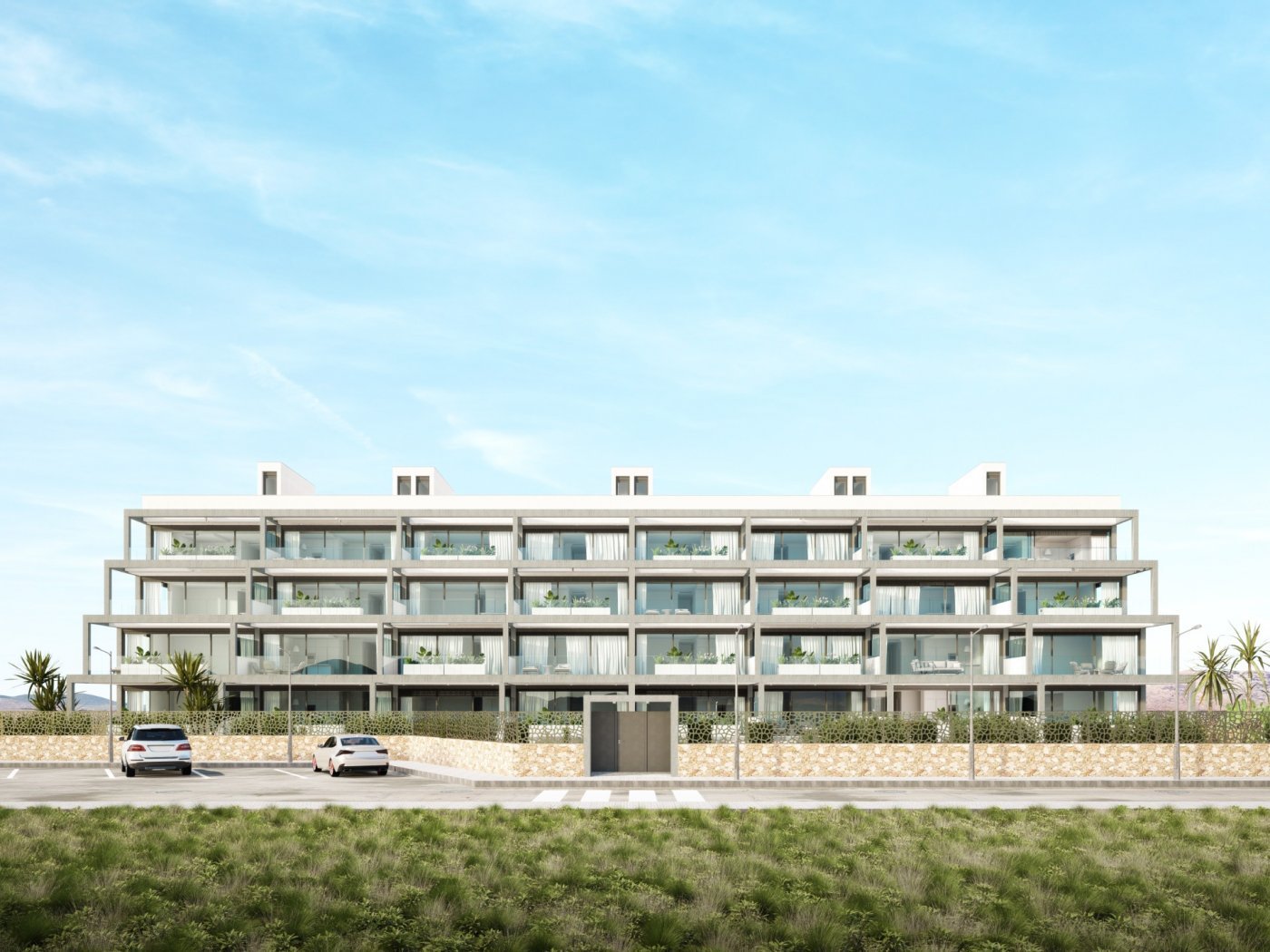NEU GEBAUTE WOHNANLAGE IN MAR DE CRISTAL
 
 Moderne Neubauwohnanlage mit Apartments und Penthäusern in unmittelbarer Nähe der Strandprome