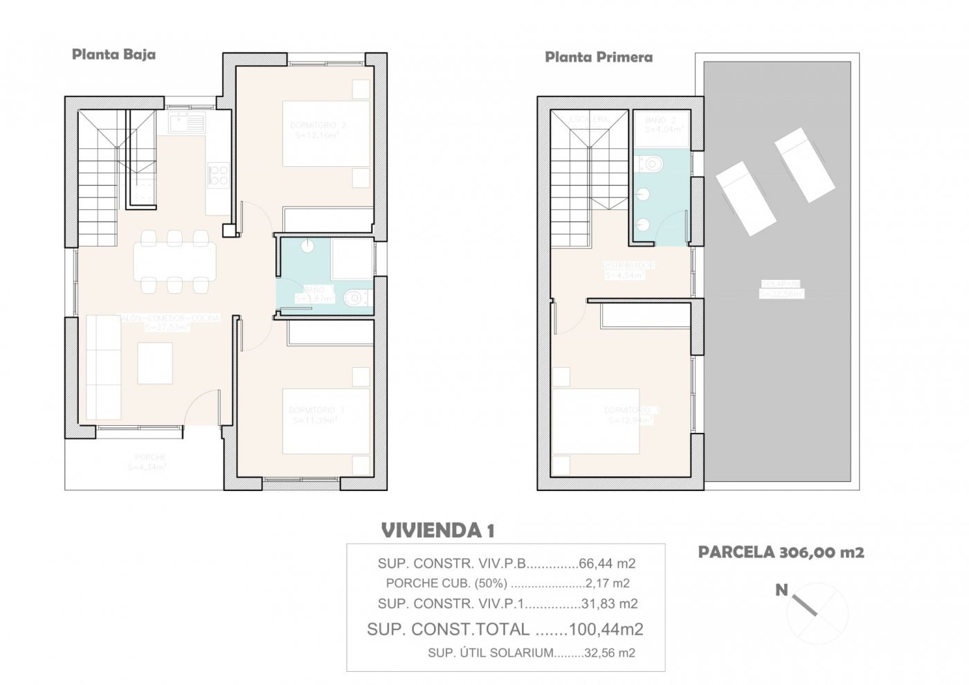 
												SCHÖNE NEUBAU-VILLA IN CIUDAD QUESADA, ROJALES.
 
Diese schöne Villa von 102m2 ist auf 2 Etagen gebaut und verfügt über 3 Schlafzimmer, 2